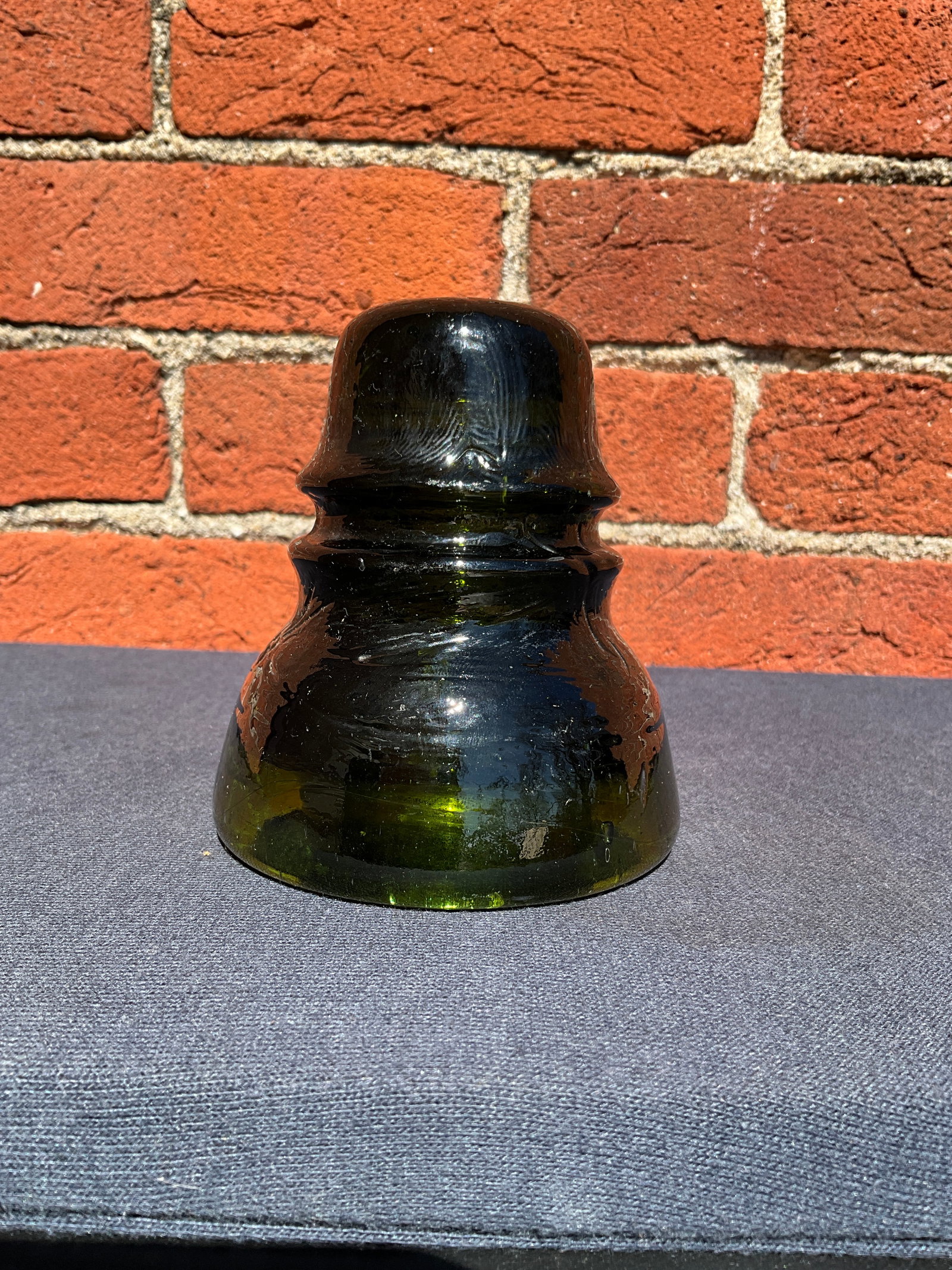 Brookville Insulator in an Olive Green Coloration (1 of 9)