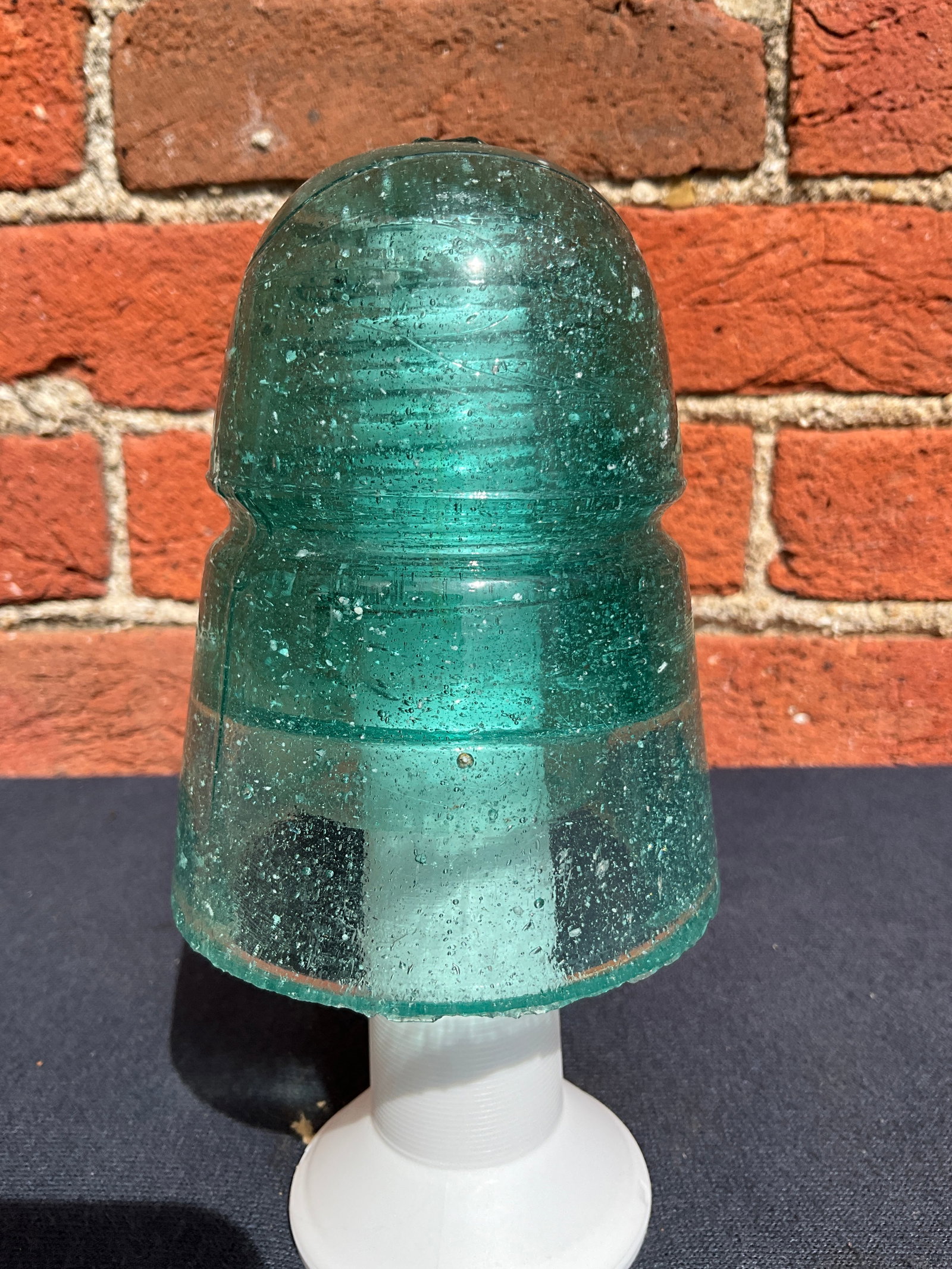 Insulator, CD 145, Hemingray-H.G.Co., Aqua with Snow, UNUSUAL (1 of 9)