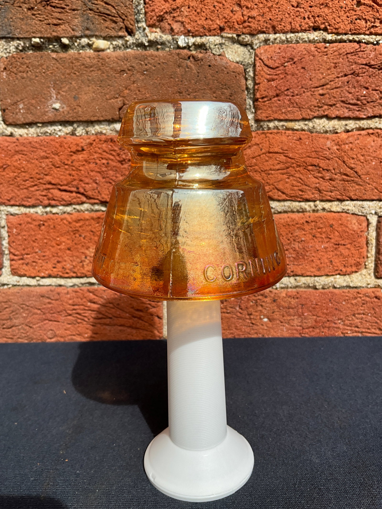 Insulator, CD 233, Pyrex/Corning, Carnival Glass, Near Mint (1 of 9)