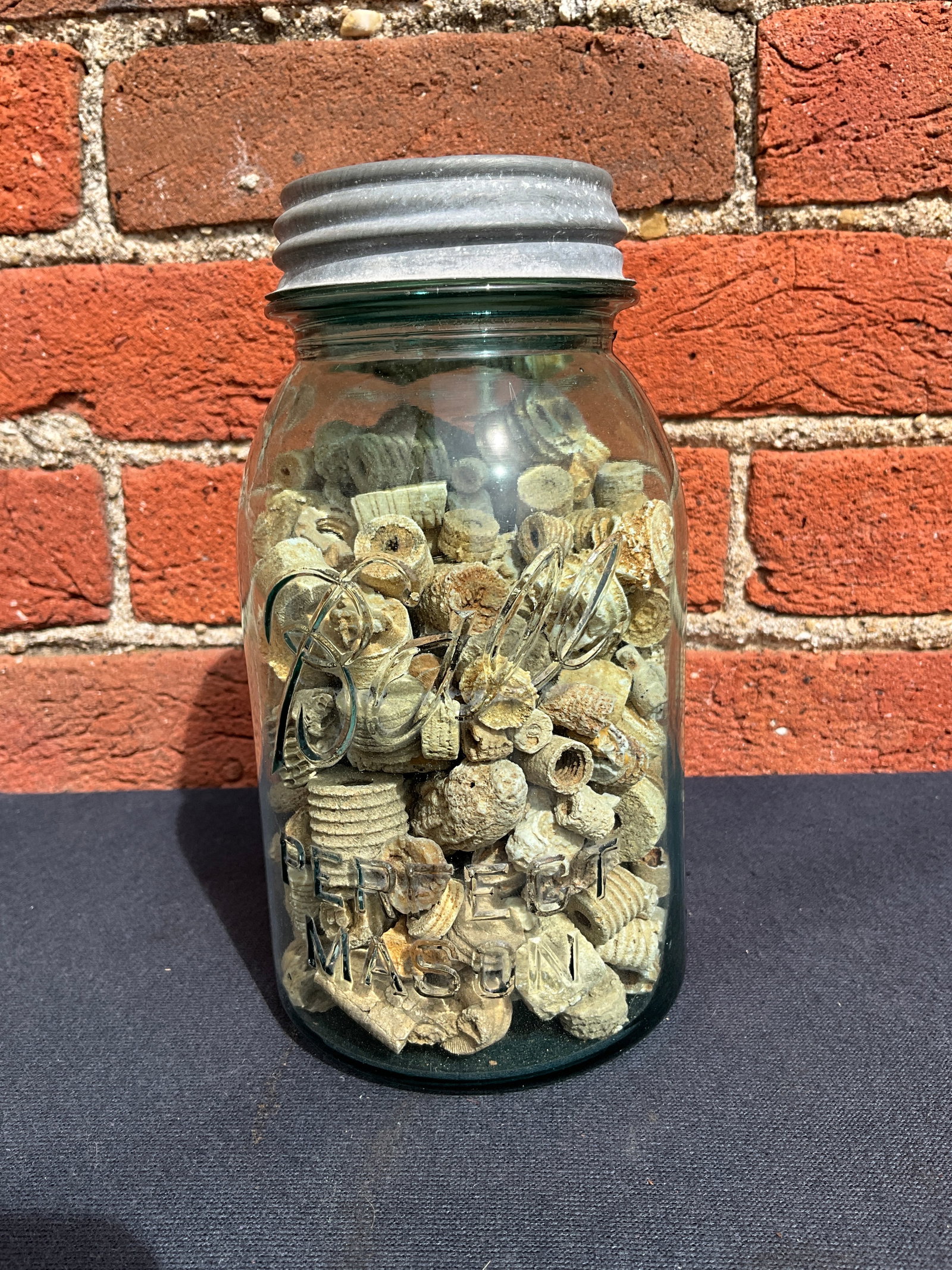 Ball Perfect Mason Jar full of Fossils (1 of 6)