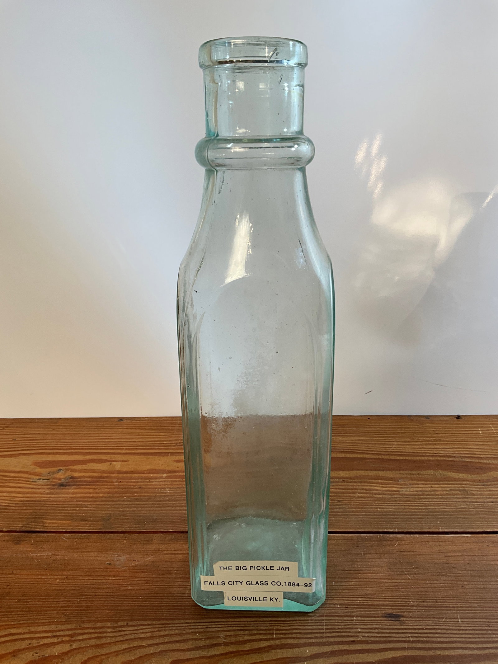 Large Base Embossed Pickle, F. C. G. Co. which stands for Falls City Glass Company, Louisville KY (1 of 7)