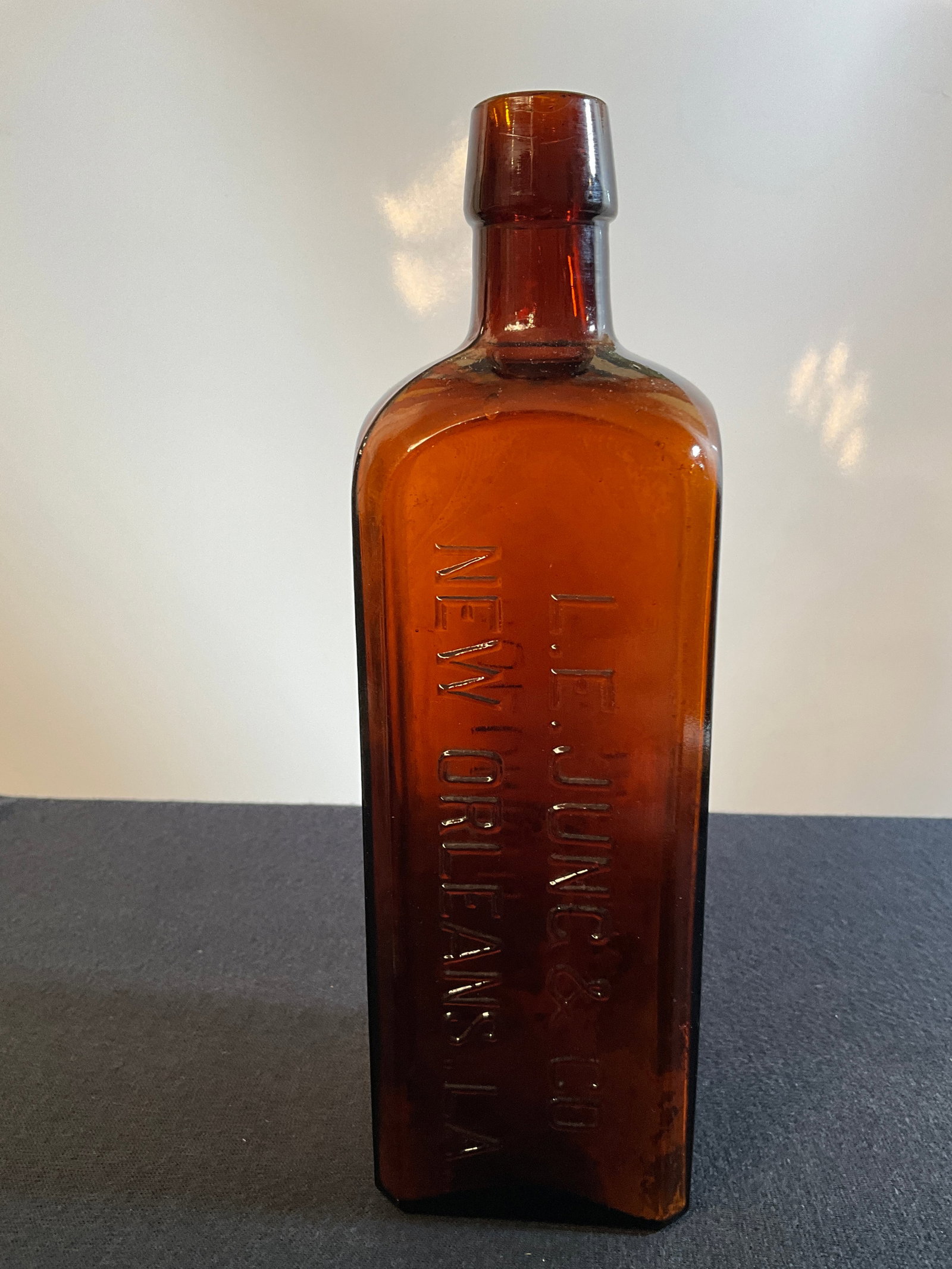 Columbo Peptic Bitters - L.E. Jung & Co., New Orleans, LA. Louisiana, Square, Amber -1890s (1 of 6)