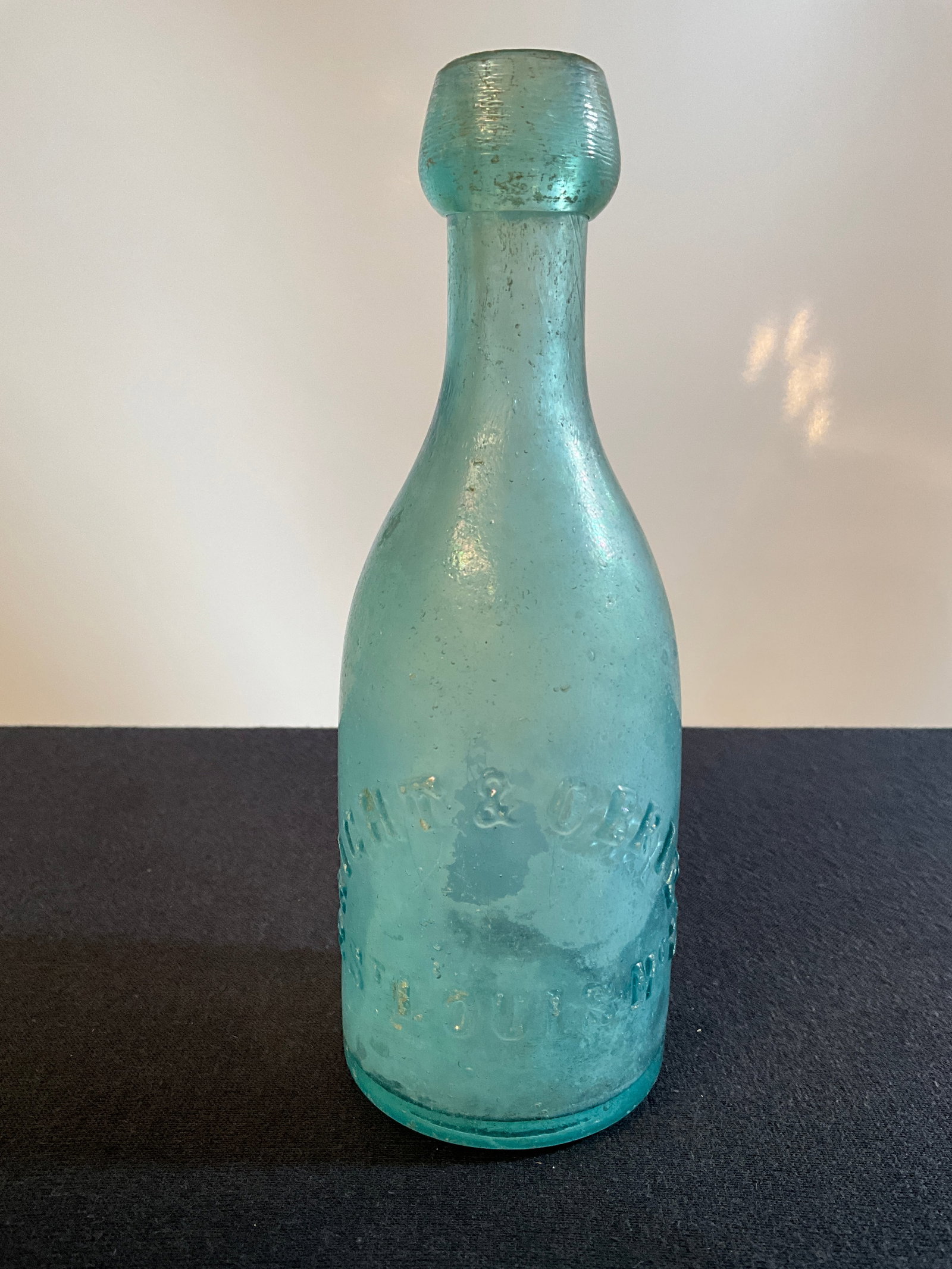Early 1860s Pontiled Soda - Haight & O'Brien, St. Louis, Mo. Aqua (1 of 8)