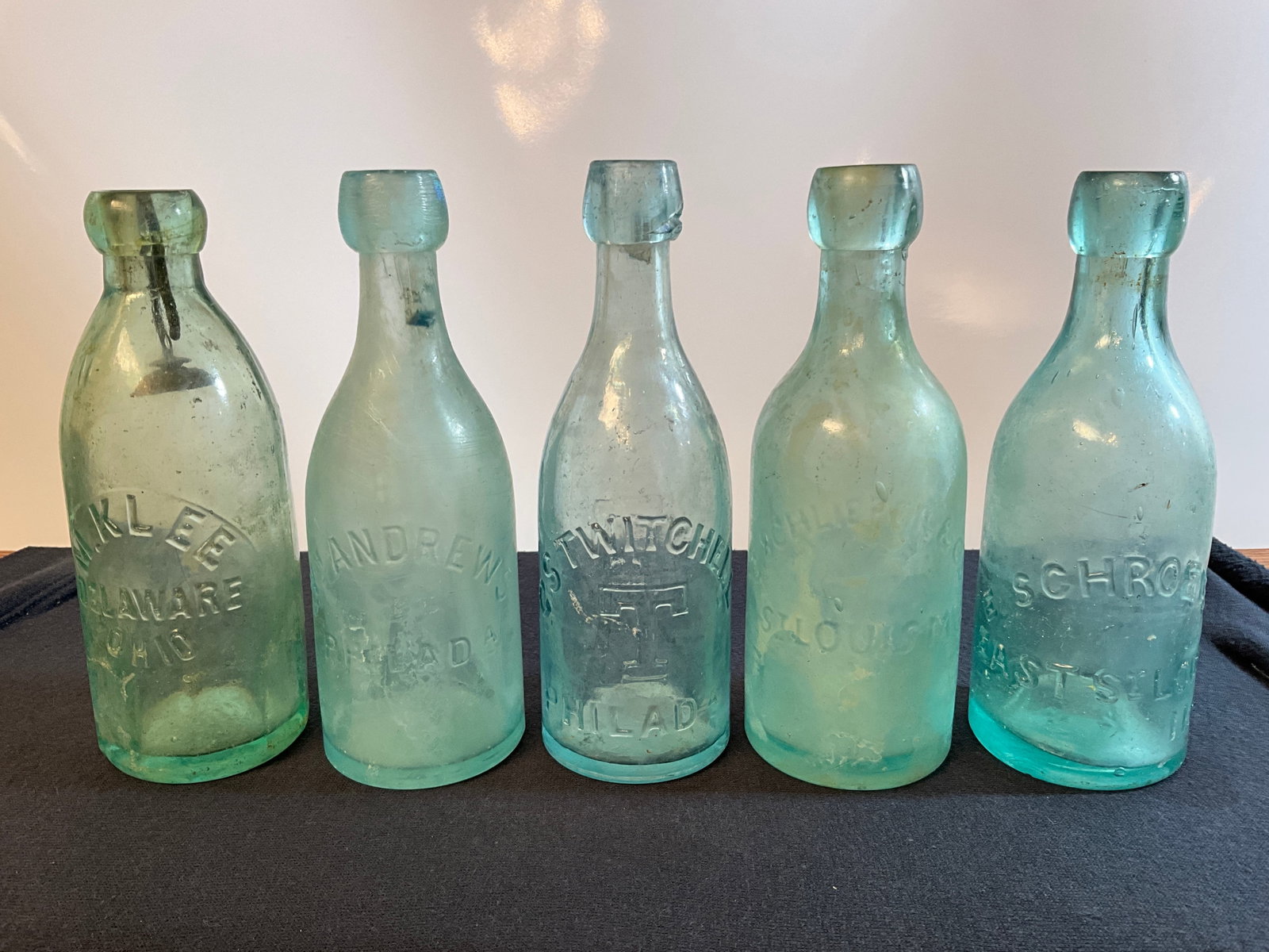 Lot of Four Pony Soda Bottles and One Hutchinson (1 of 12)