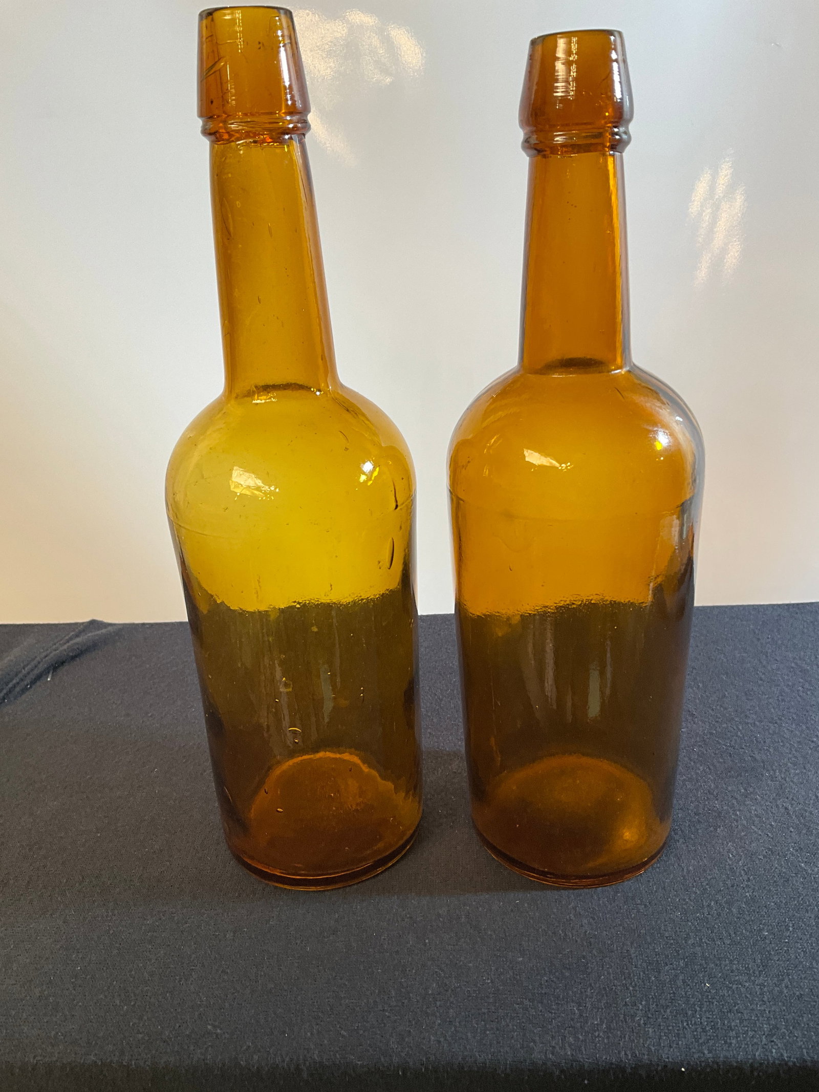 Two Early Three-Part Mold Whiskey Bottles, MINT (1 of 5)