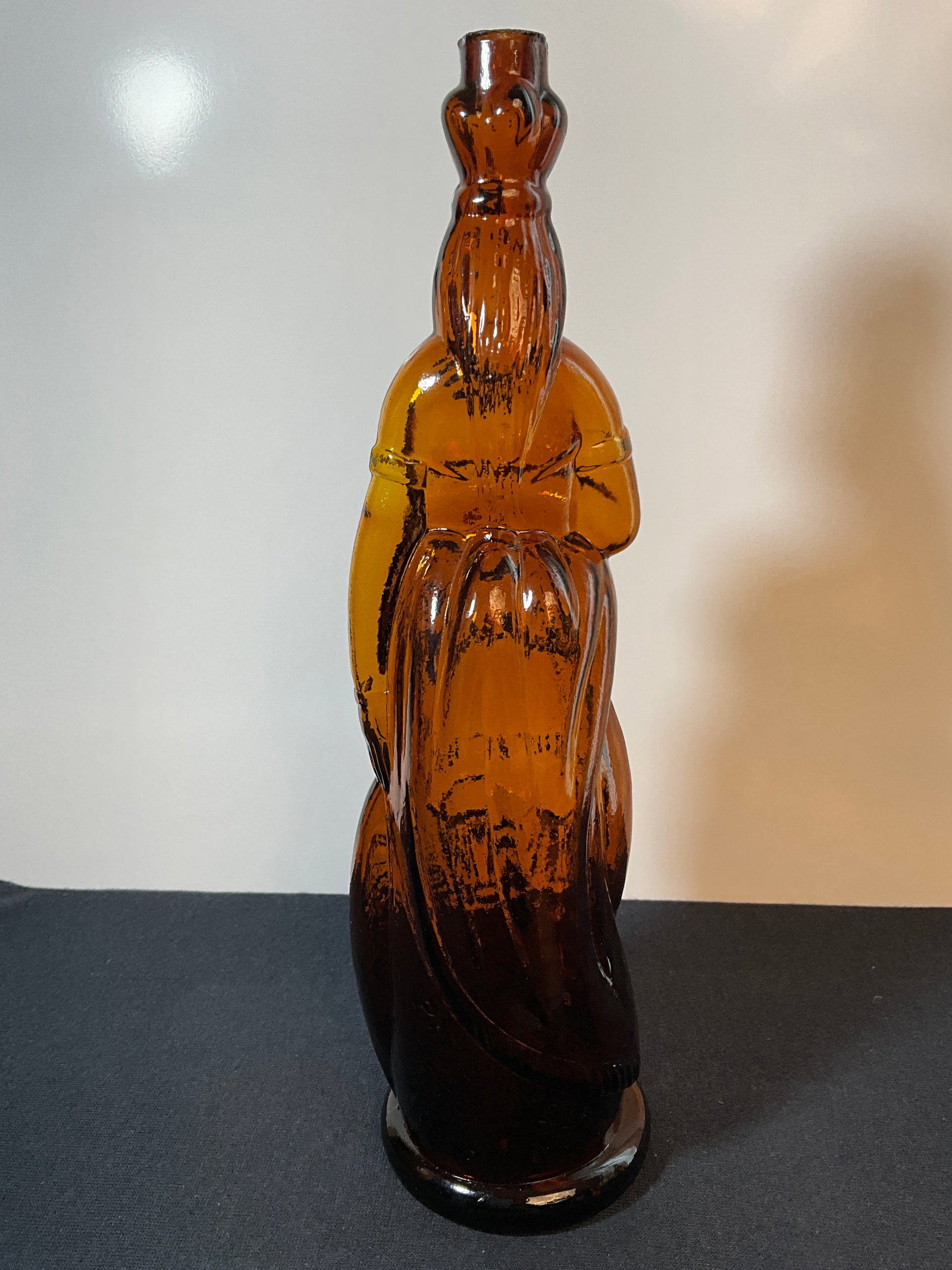 Early 1870s Brown's Celebrated Indian Herb Bitters Bottle with Original Paint, Figural Queen Bitters - 8