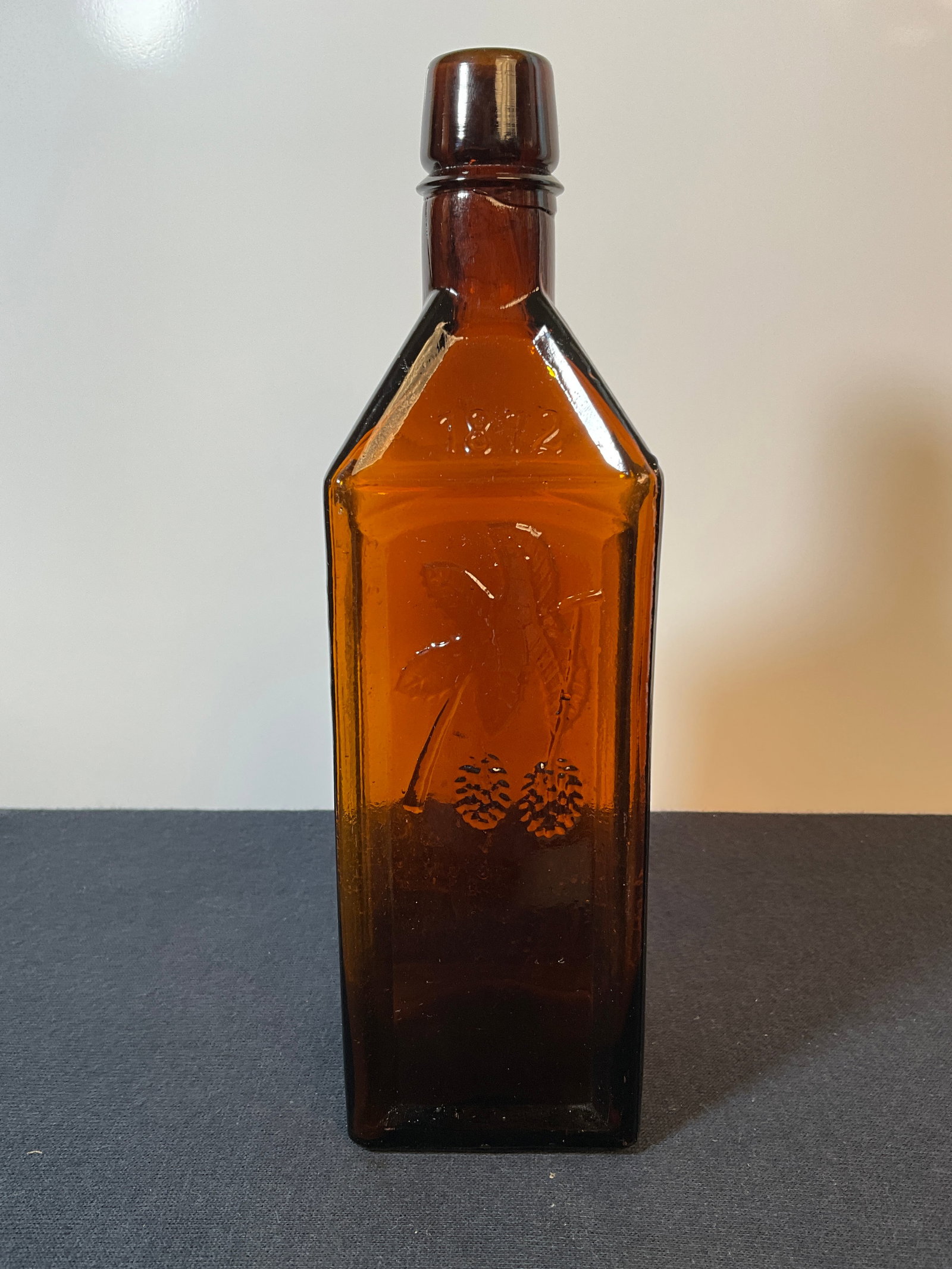 1872 Doyle's Hop Bitters Bottle - Square - Embossed Hops on one Panel (1 of 10)