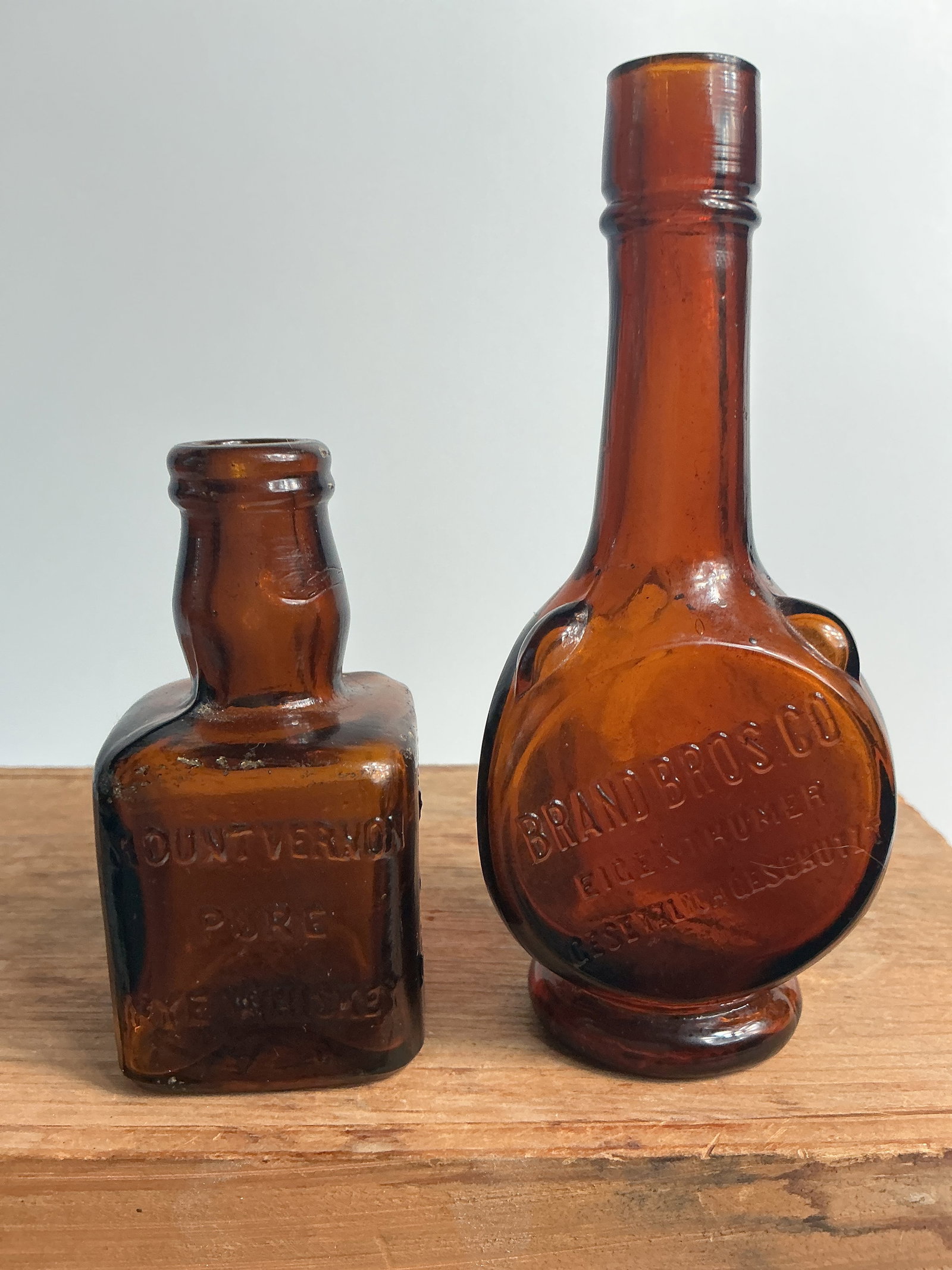 Lot of 2 Mini Liqour Embossed Bottles (1 of 5)