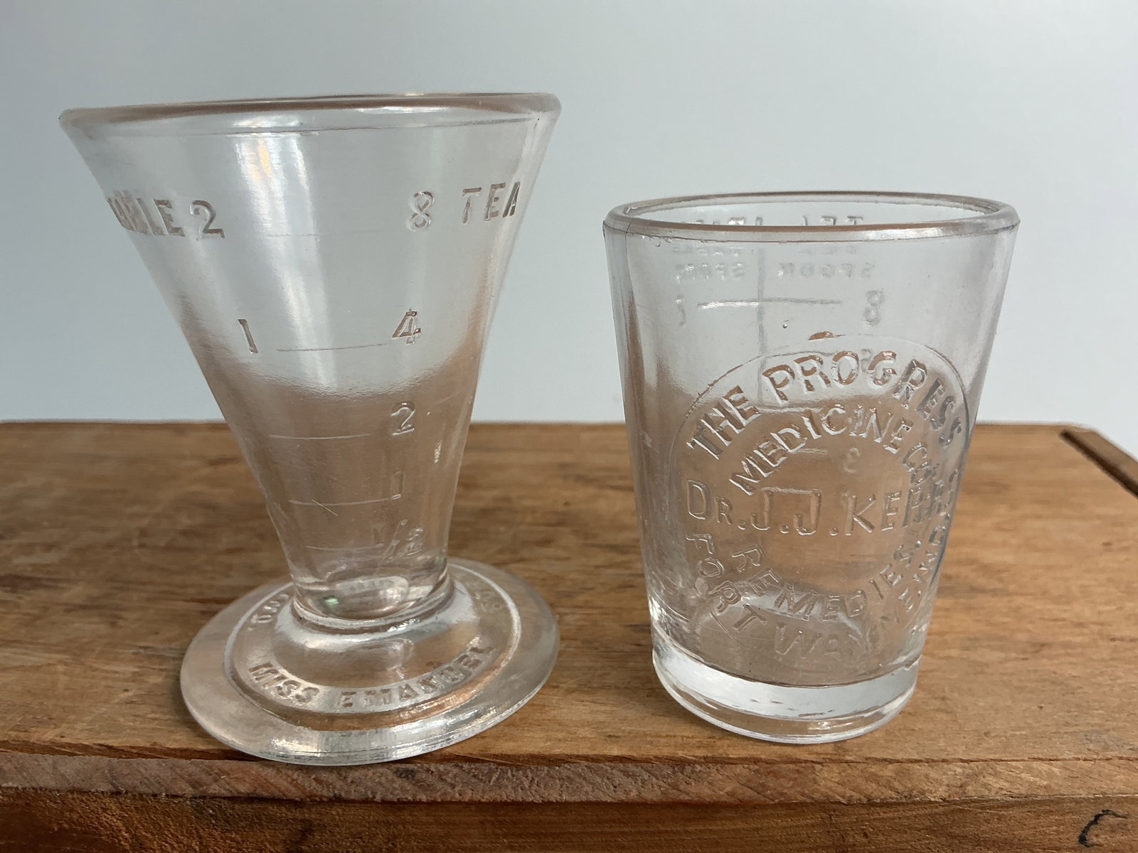 2 Embossed Indiana Dose Glasses - Miss Emanuel & Dr. JJ Kerr's (1 of 3)