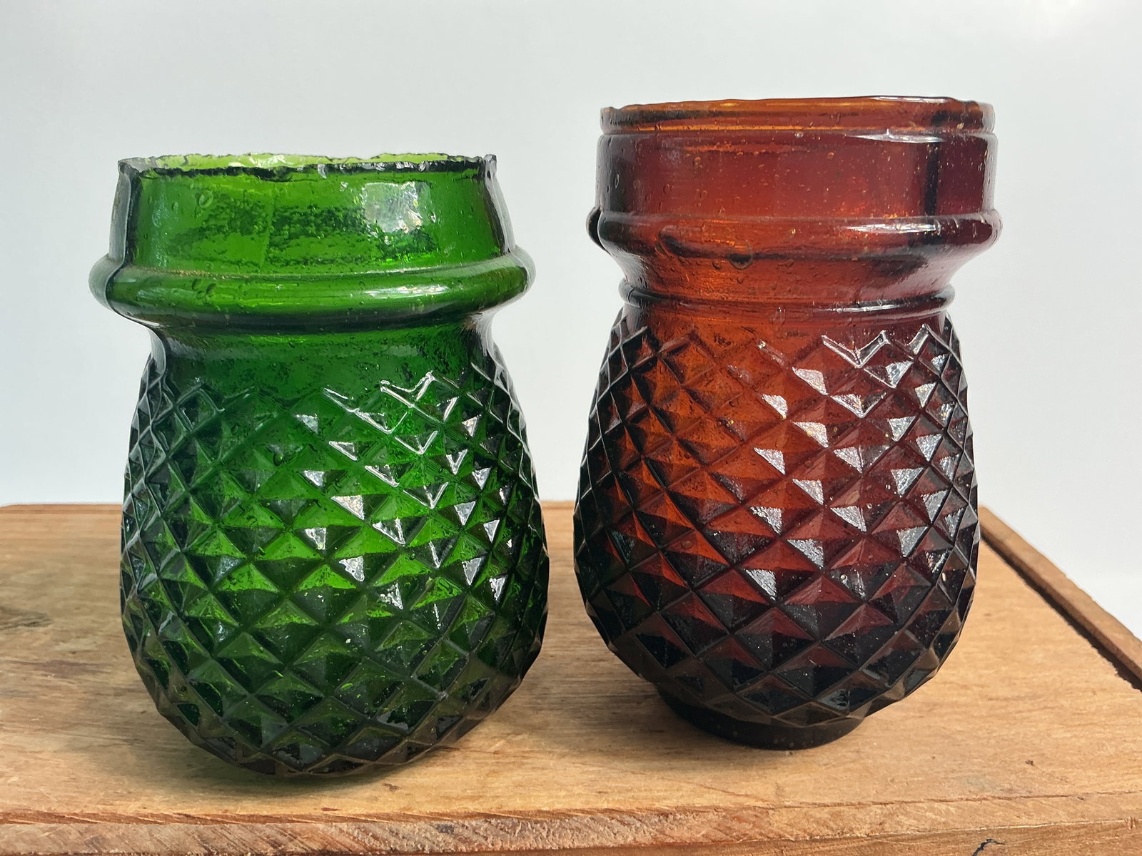 Lot of 2 Victorian Christmas Hanging Fairy Candle Light. Green & Amber (1 of 4)