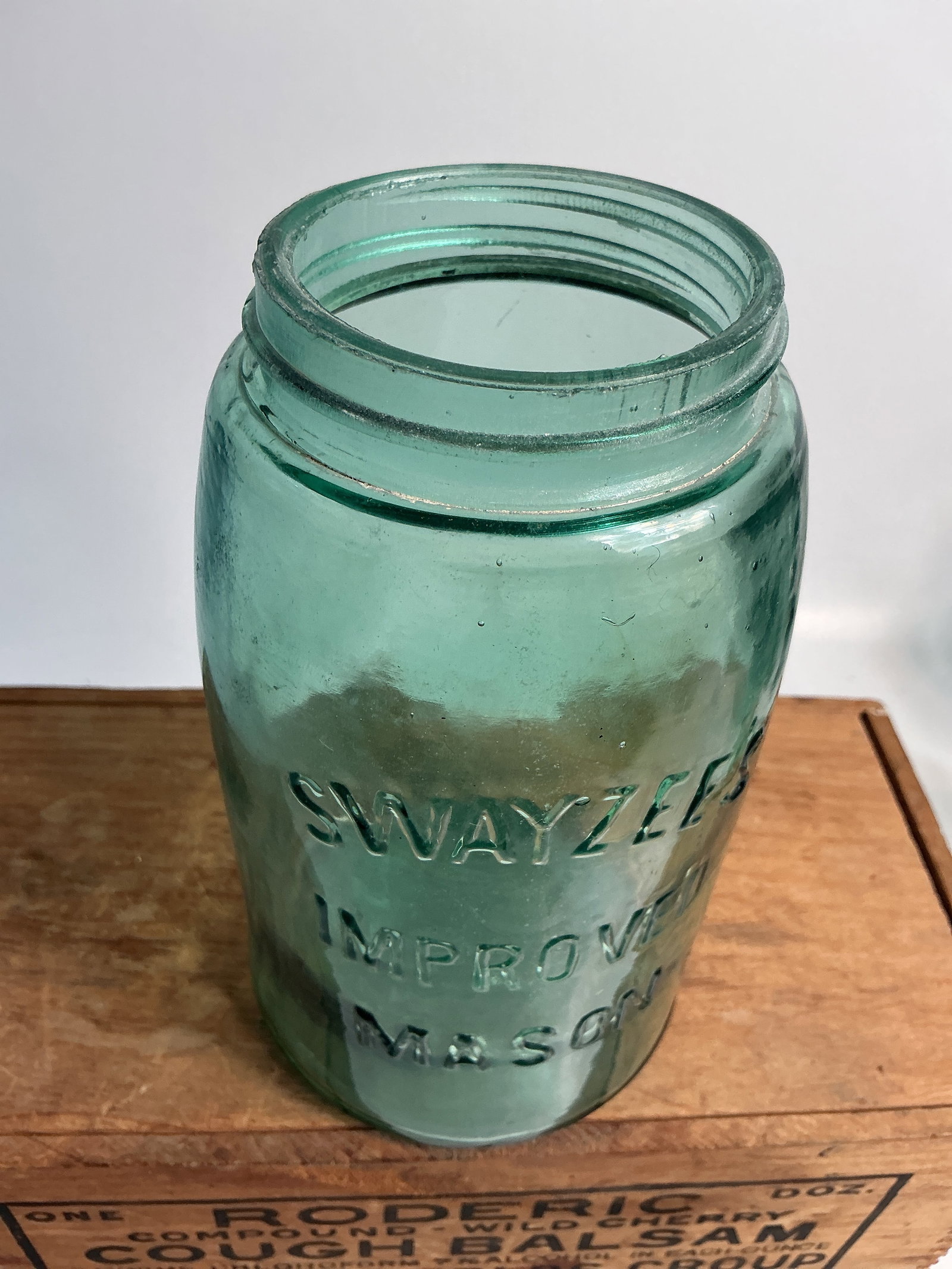 Swayzee’s Improved Mason, Aqua, Quart - 3