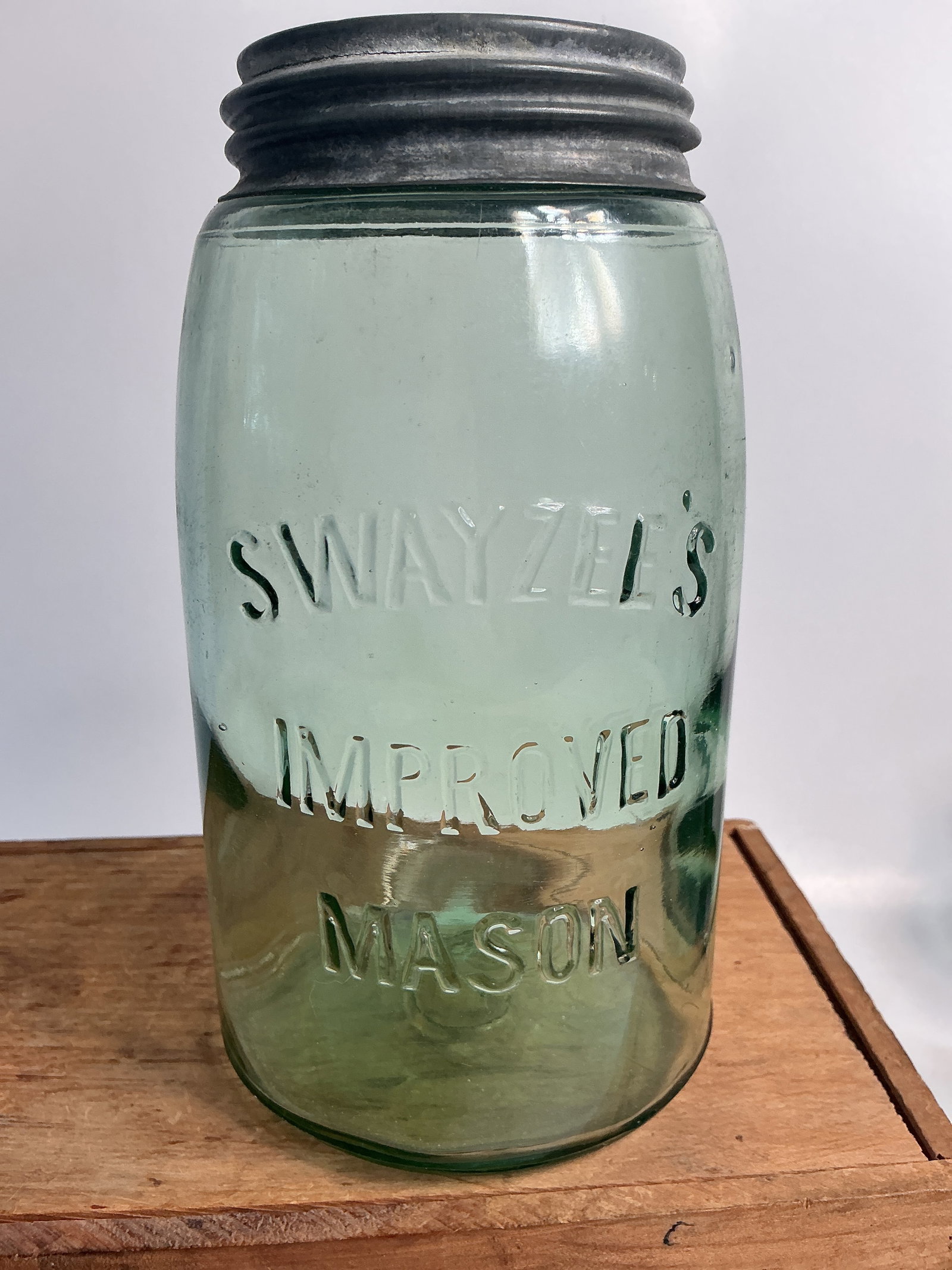 Swayzee's Improved Mason, Quart, Light Green (1 of 4)