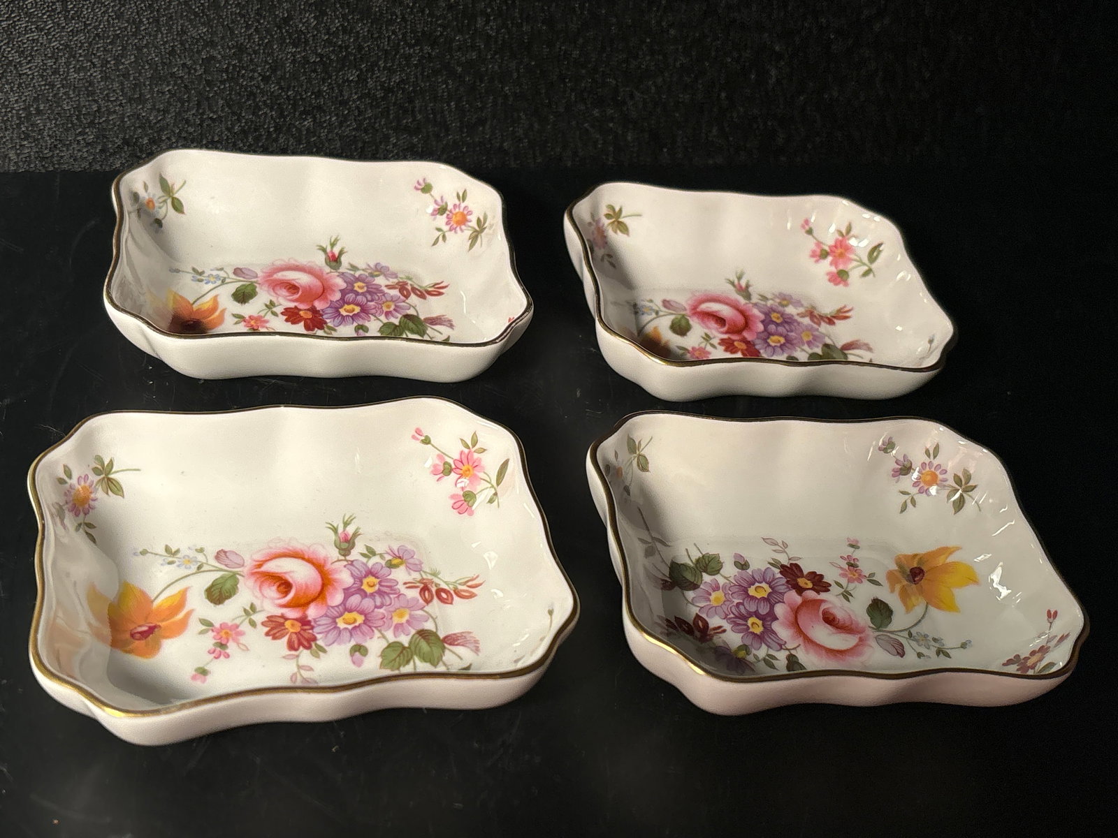 Four (4) Royal Crown Derby English Derby Posies floral decorated china dishes (1 of 6)