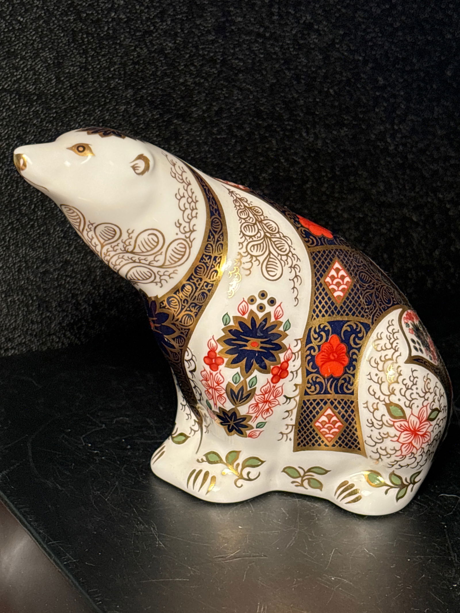 Large Royal Crown Derby English china 6inch Bear statue paperweight (1 of 7)