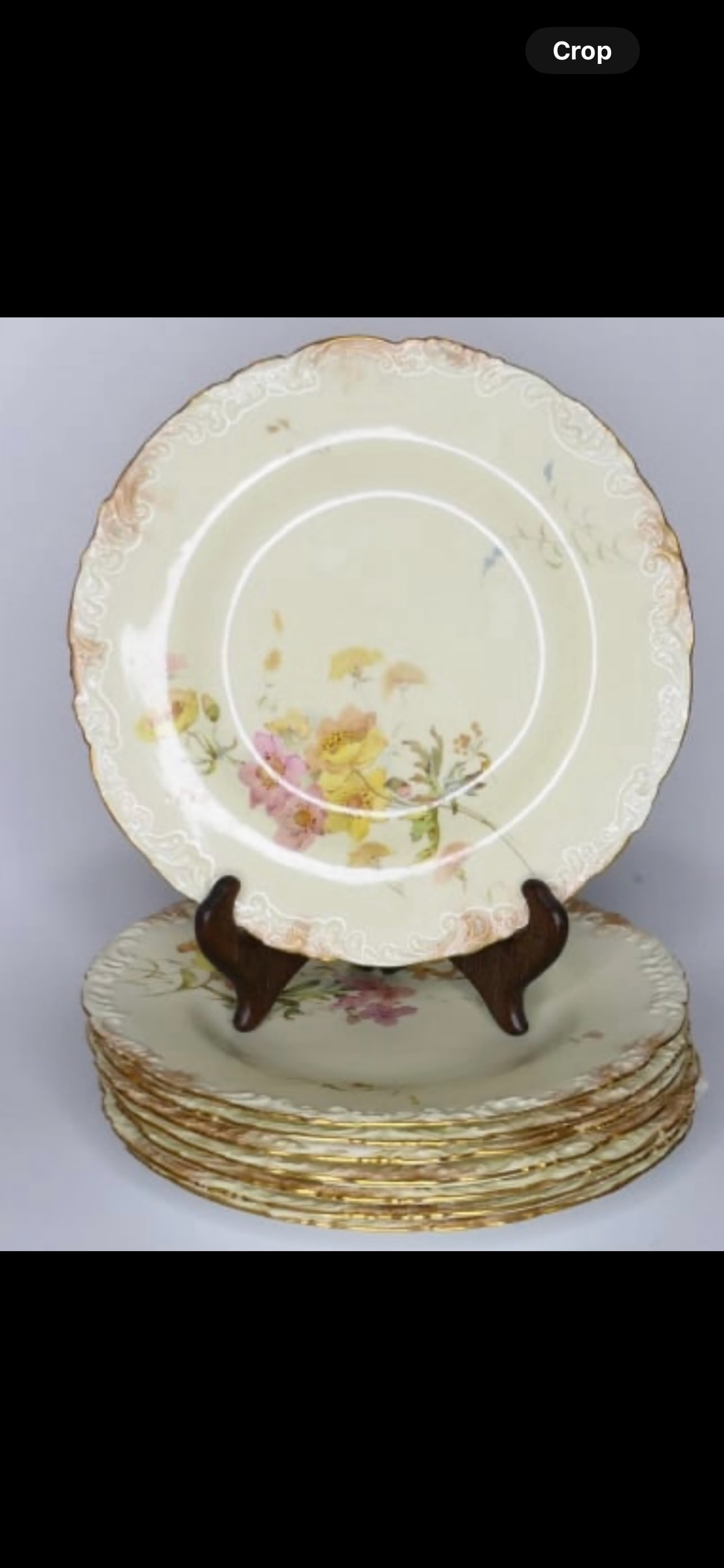 Antique set of eight (8) ROYAL CROWN DERBY PORCELAIN PLATES, MEASURES 8.25": (8) ROYAL CROWN DERBY PORCELAIN PLATES, MEASURES 8.25".Hand painted made in England. Maker mark on bottom.. Like new good condition.