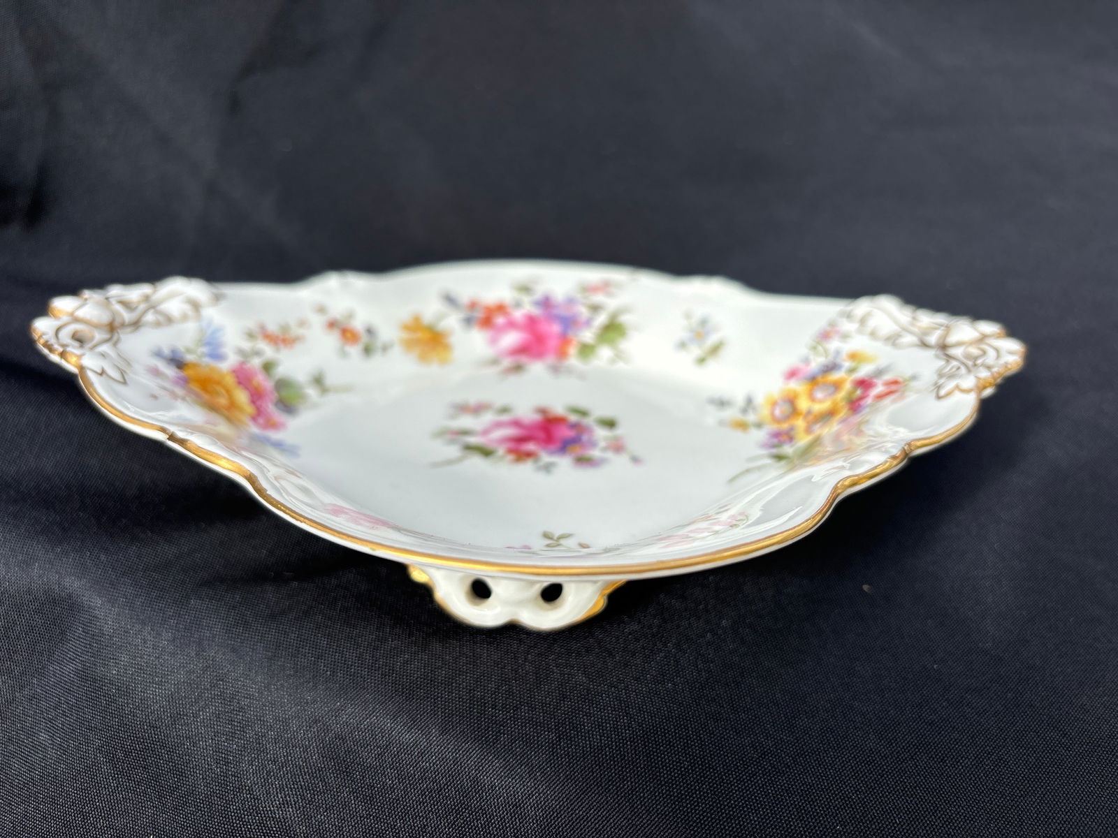 Vintage Royal Crown Derby Posies  pattern 4x5 inch footed dish (1 of 7)