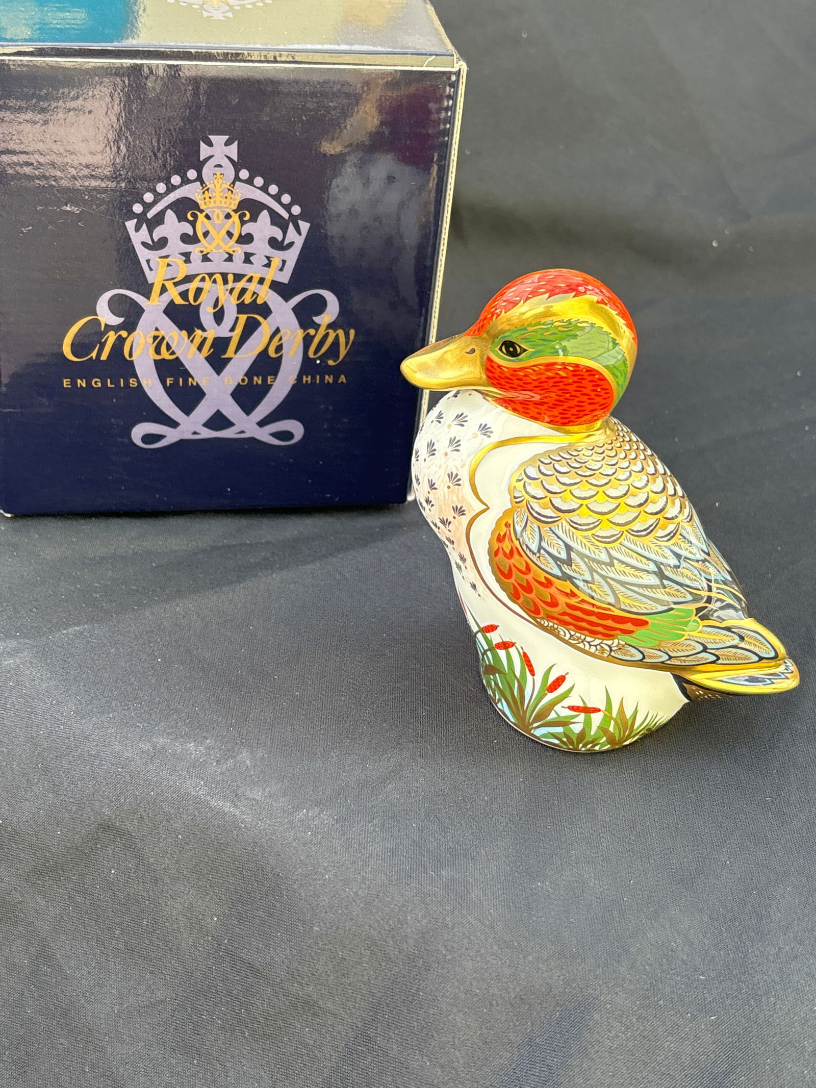 2005 Collectors Guild Green Winged Teal RoyalCrown Derby England china 4&1/2 paperweight (1 of 7)