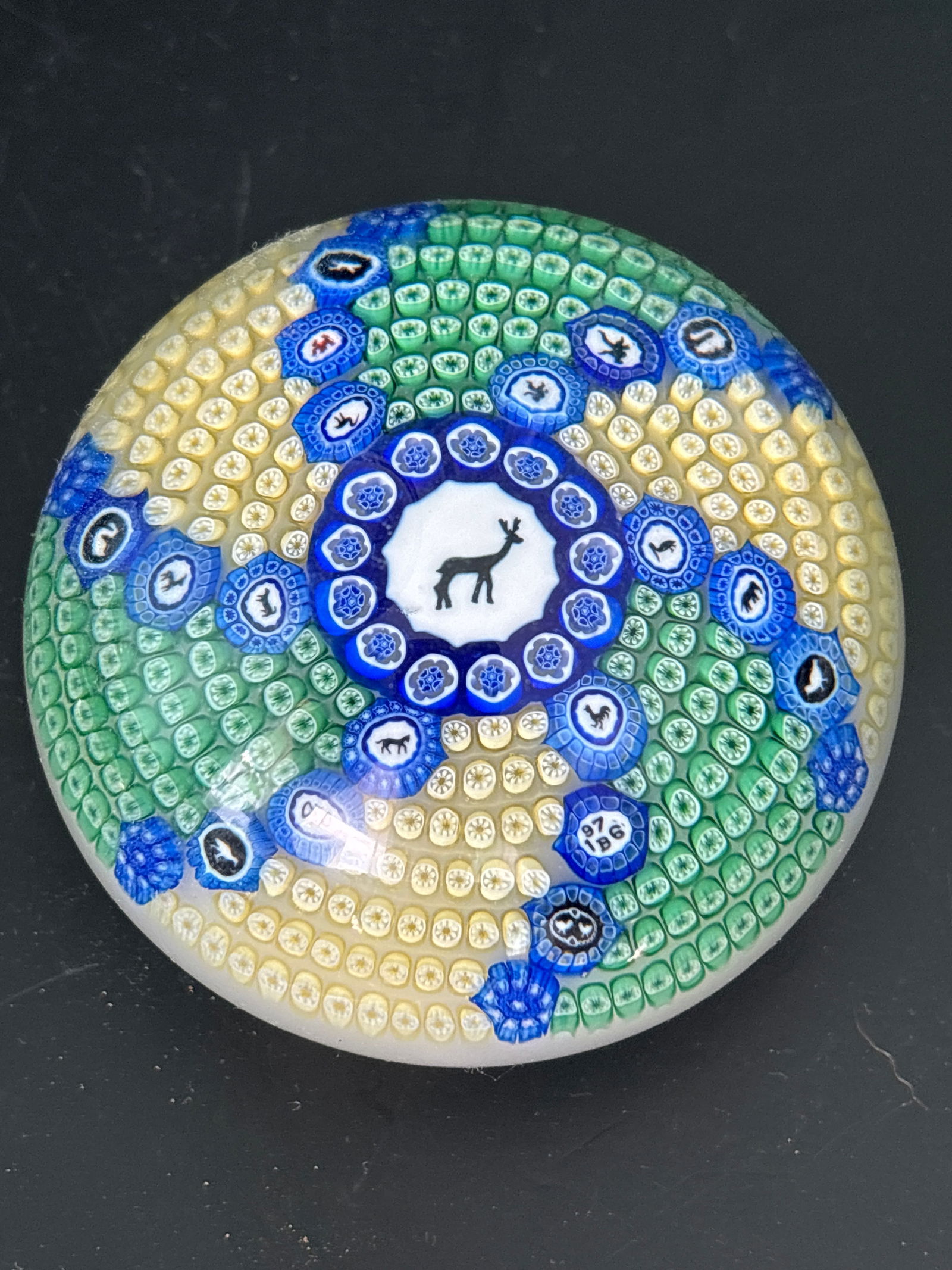 Rare 1976 Gridel deer Marked Baccarat, France art glass crystal  paperweight (1 of 7)