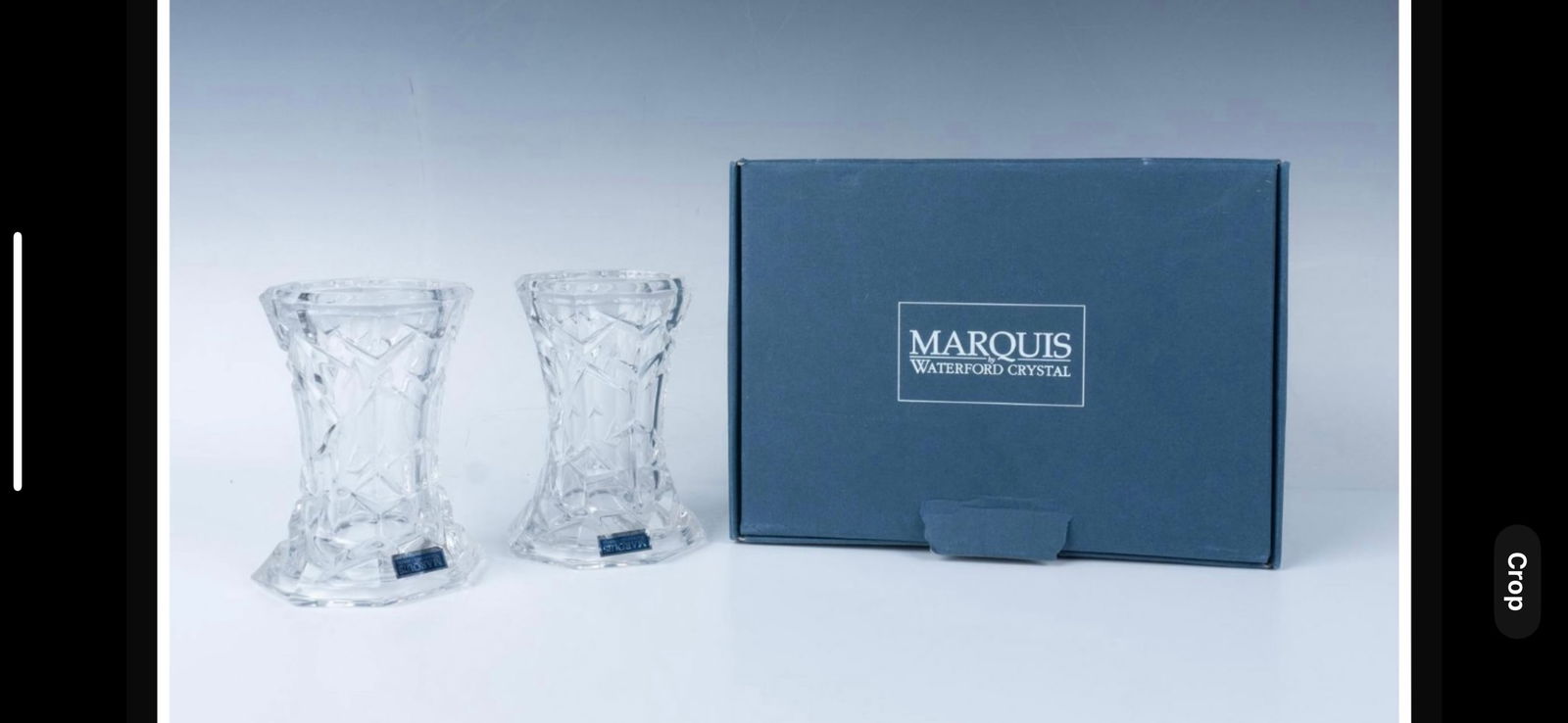 PAIR OF MARQUIS BY WATERFORD CRYSTAL CANDLE HOLDERS, CEYLON (1 of 6)
