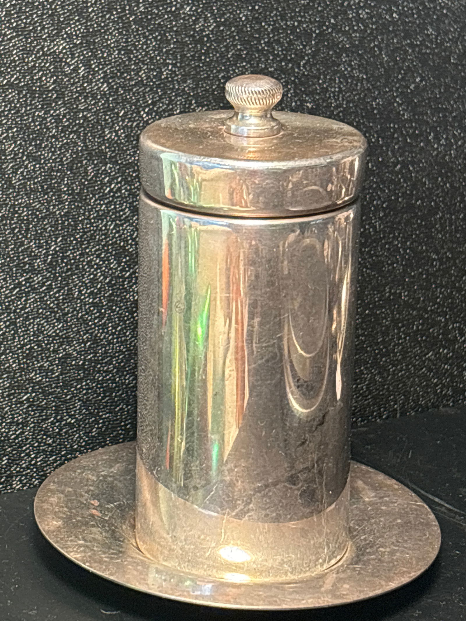 Antique Tiffany & Co Sterling silver peppermill w/underplate (1 of 6)