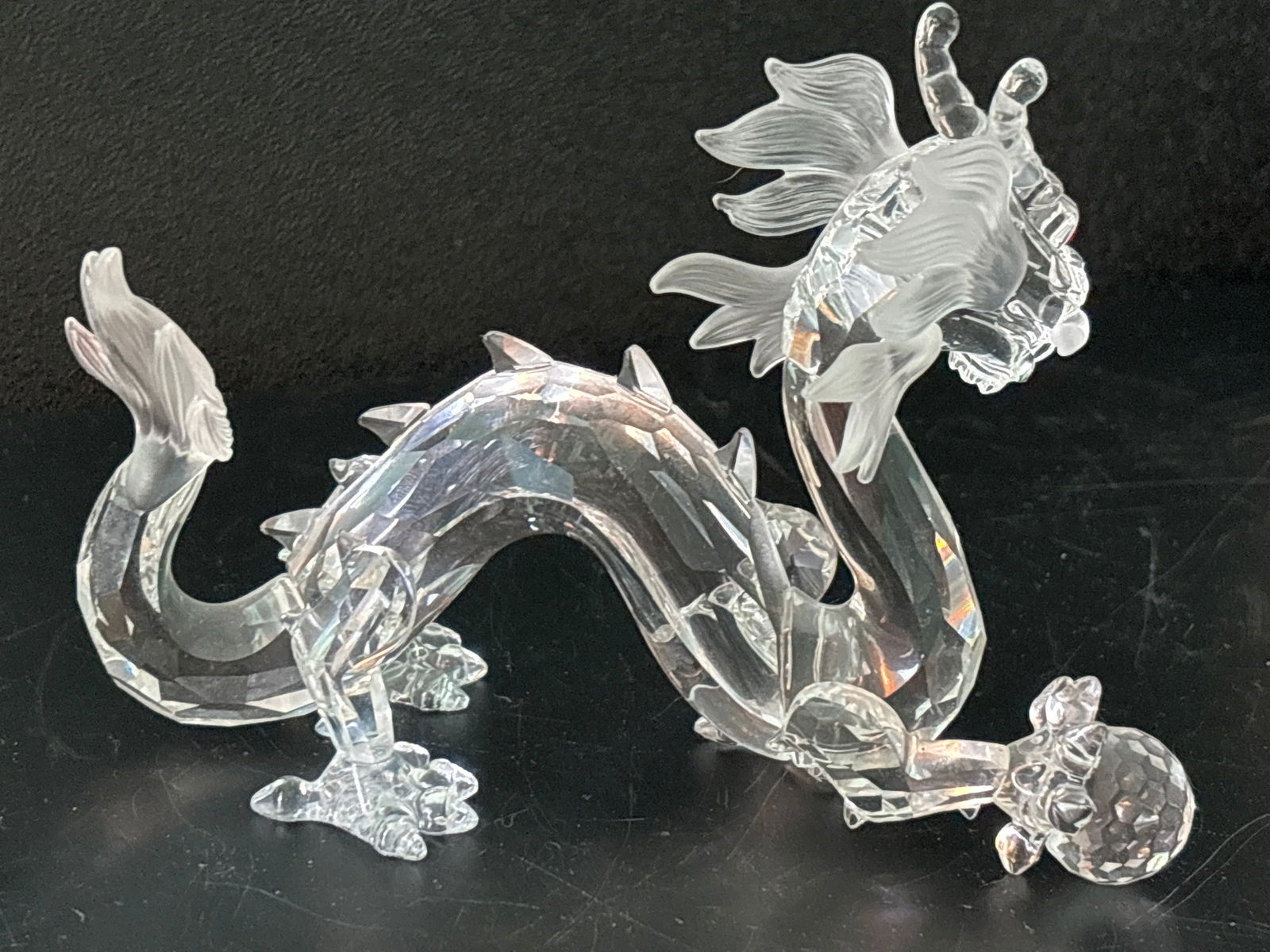 Swarovski Austria  5 inch Dragon form fine cut crystal statue (1 of 3)
