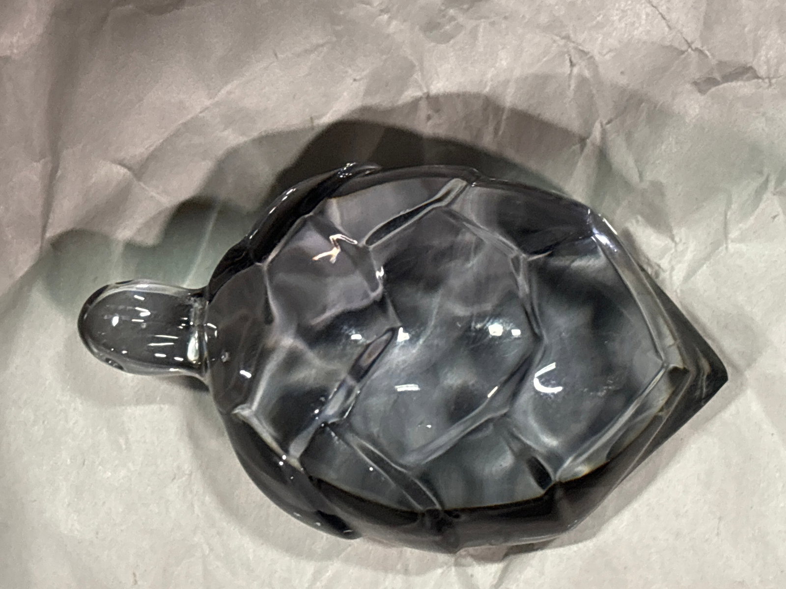 Small signed Baccarat France smoky clear crystal 1&1/2 inches figurine (1 of 5)