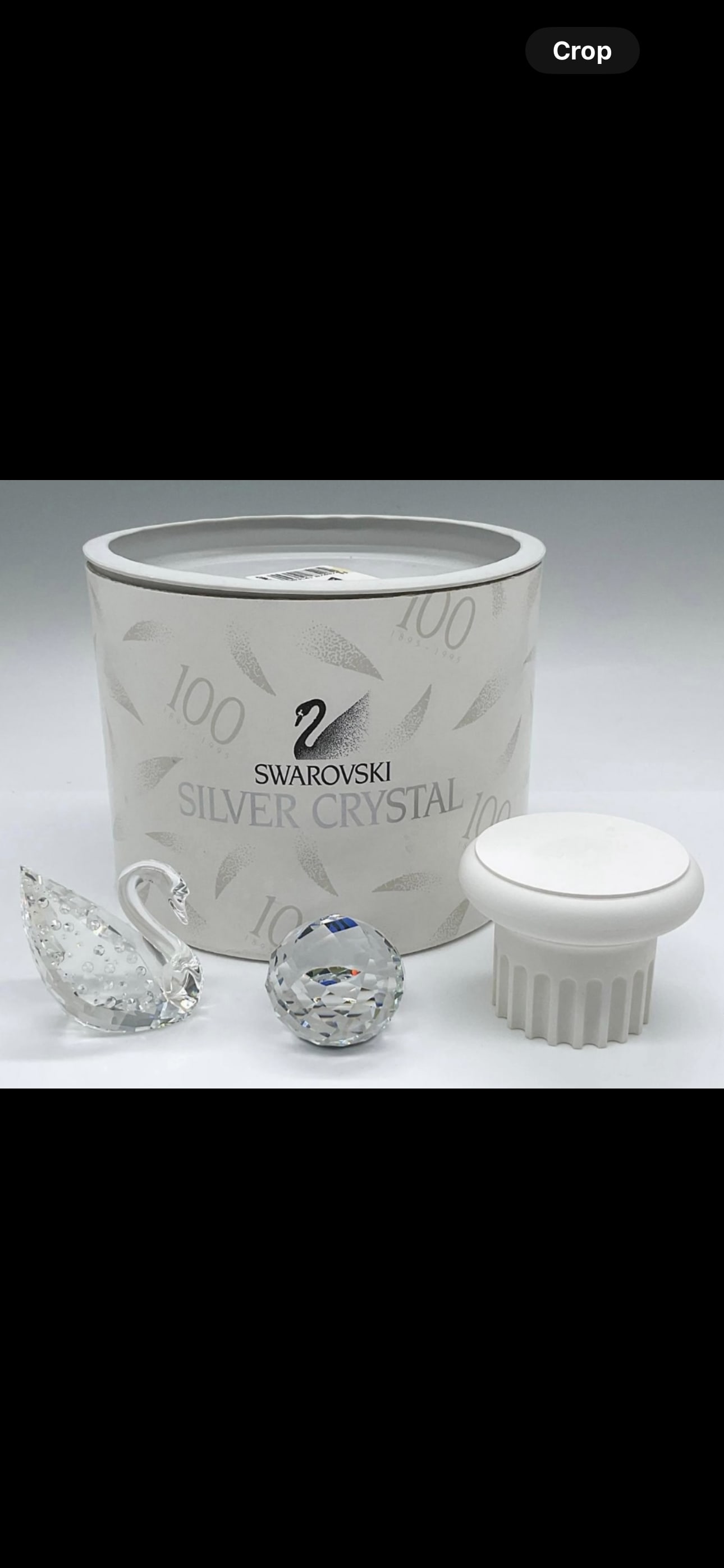 3PC SWAROVSKI CRYSTAL FIGURINE, CENTENARY SWAN (1 of 4)