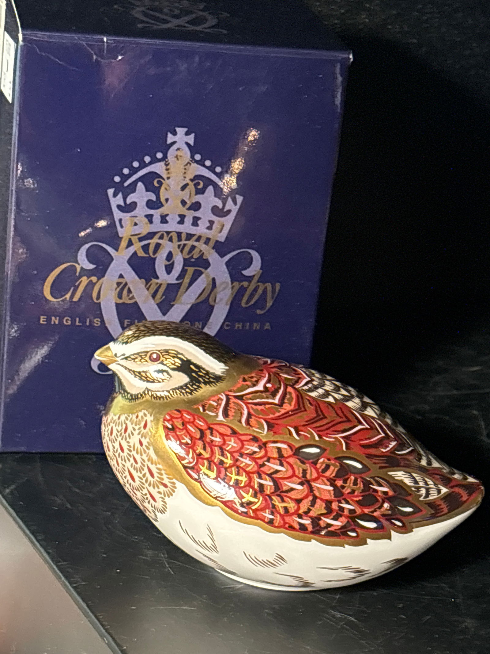 4 inch Royal Crown Derby England Dappled qual paperweight w/box (1 of 6)