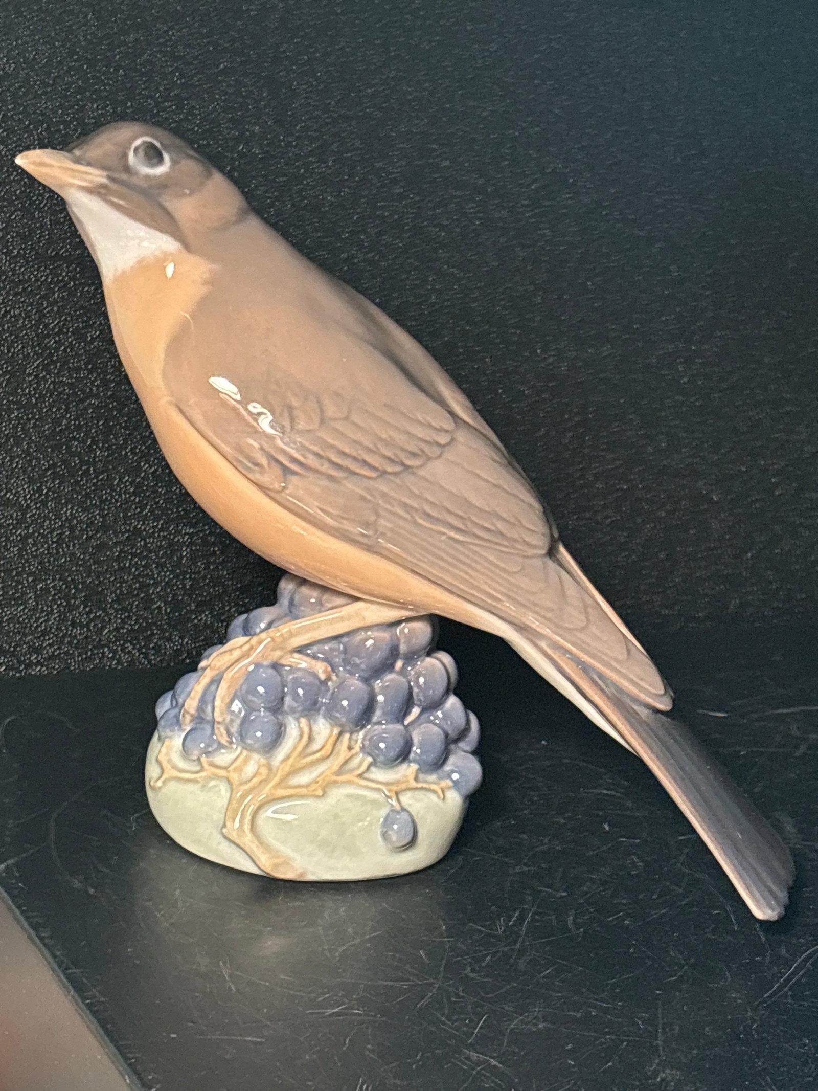 Big 6 inch artist signed Royal Copenhagen Denmark porcelain bird statue (1 of 7)