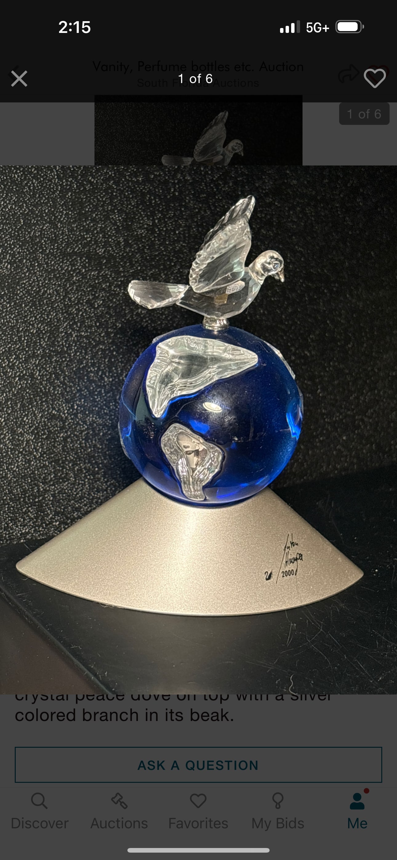 The Swarovski 2000 Millennium Edition Crystal planet 5inch paperweight (1 of 6)