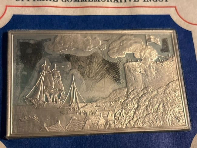 Sealed Bicentennial limited edition proof Sterling 2 ounce ingot #32 Dutch Salute… (1 of 5)