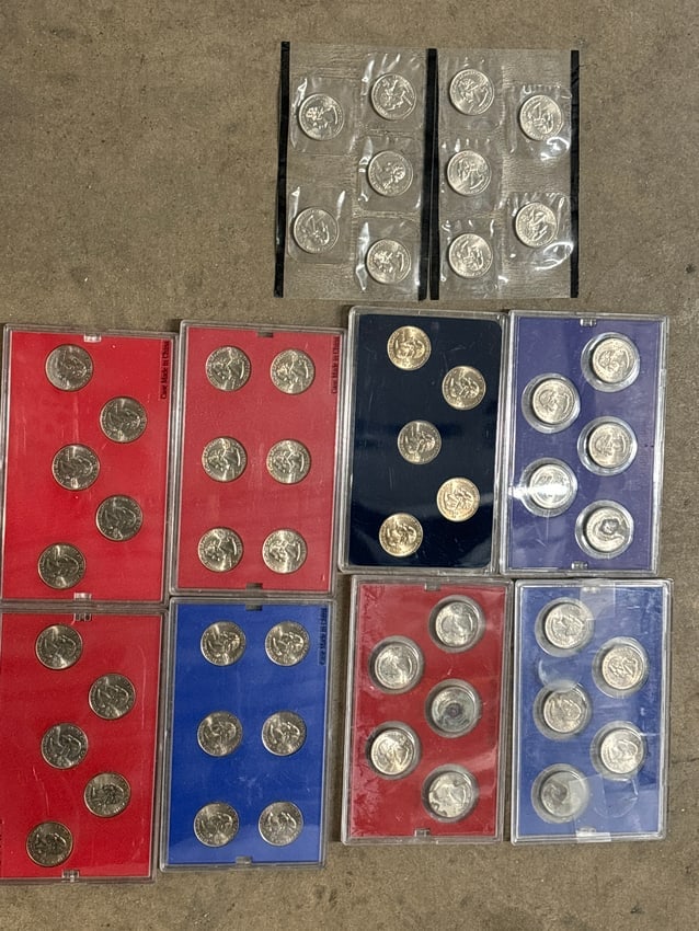 Ten (10) US mint quarter collection; 52 coins (1 of 5)