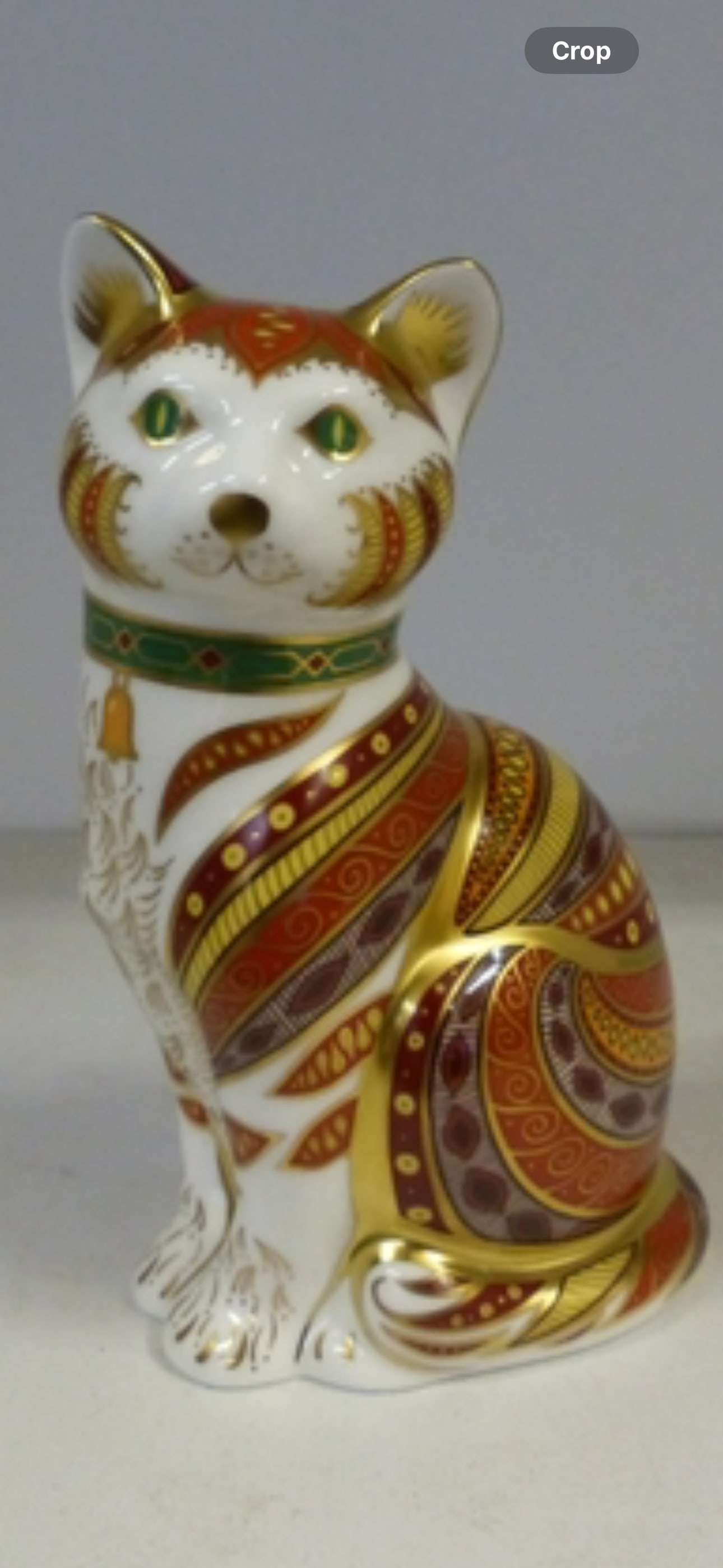 2004 Special edition ‘Marmalade’ cat Royal Crown Derby 5inch paperweight statue: Marmalade Crown Derby 5 inch paperweight statue. Original box. Gold stopper.Very good condition, no chips, cracks, etc.