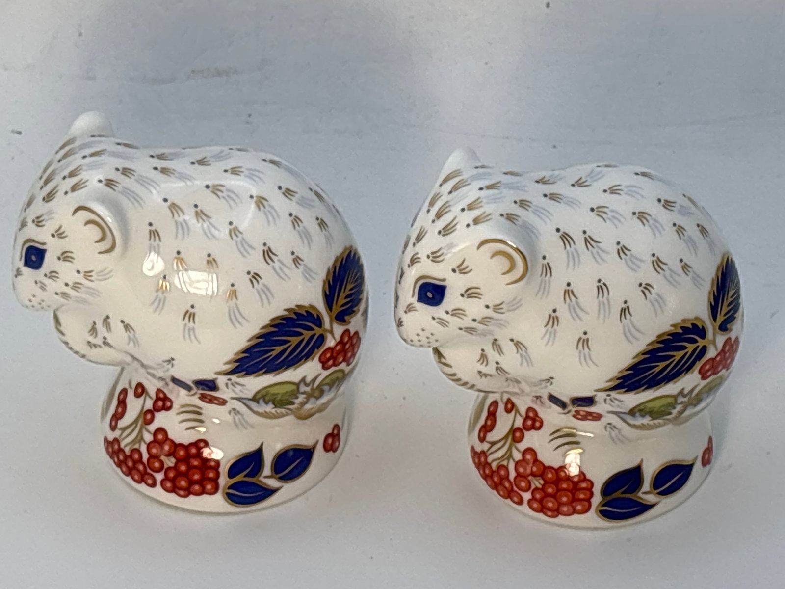 2 Collectors Guild Derby Dormouse Royal Crown Derby 3inch paperweights: 2 Collectors Guild Derby Dormouse Royal Crown Derby 3inch paperweights.No box. Good stoppersGood condition