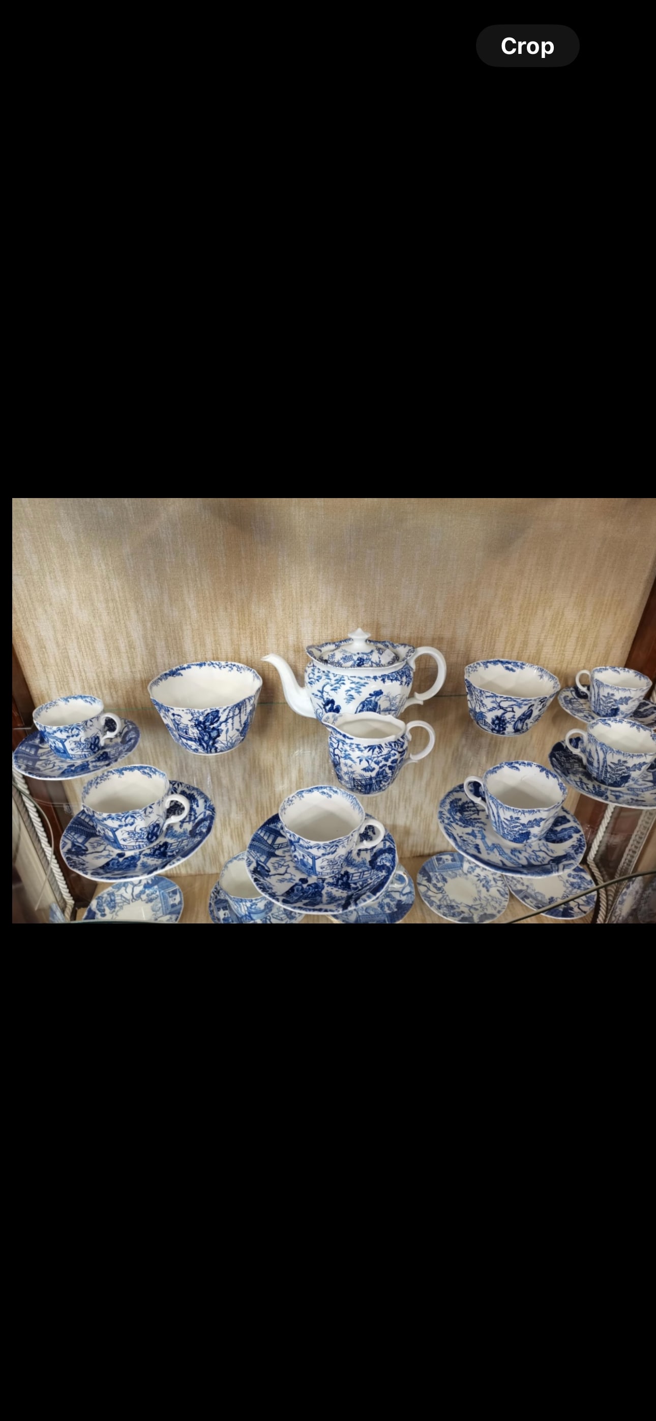 16 piece Mikado blue pattern Royal Crown Derby tea service for six: 16 piece Mikado blue pattern Royal Crown Derby tea service for six. . Teapot lid has been restored as visible in pictures Good condition overall, but possibly some or all of the lot has slight wear/da