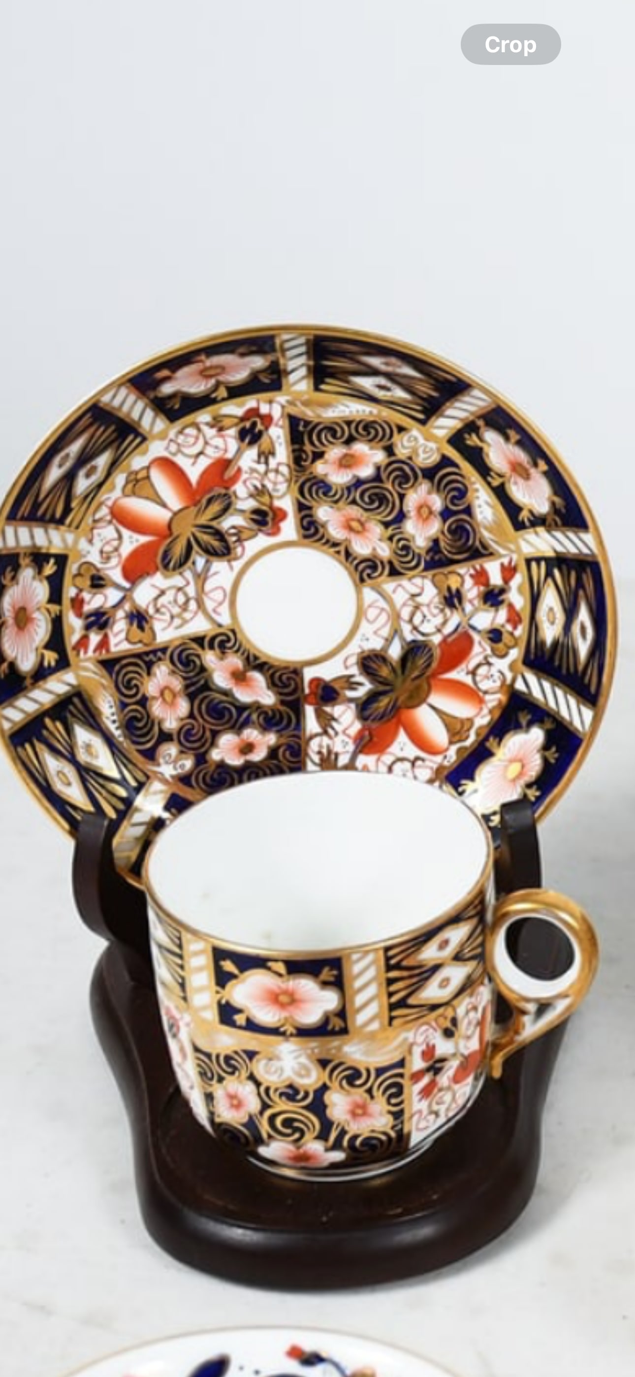 Royal Crown Derby Imari cup with saucer: Royal Crown Derby Imari cup with saucer with no issues