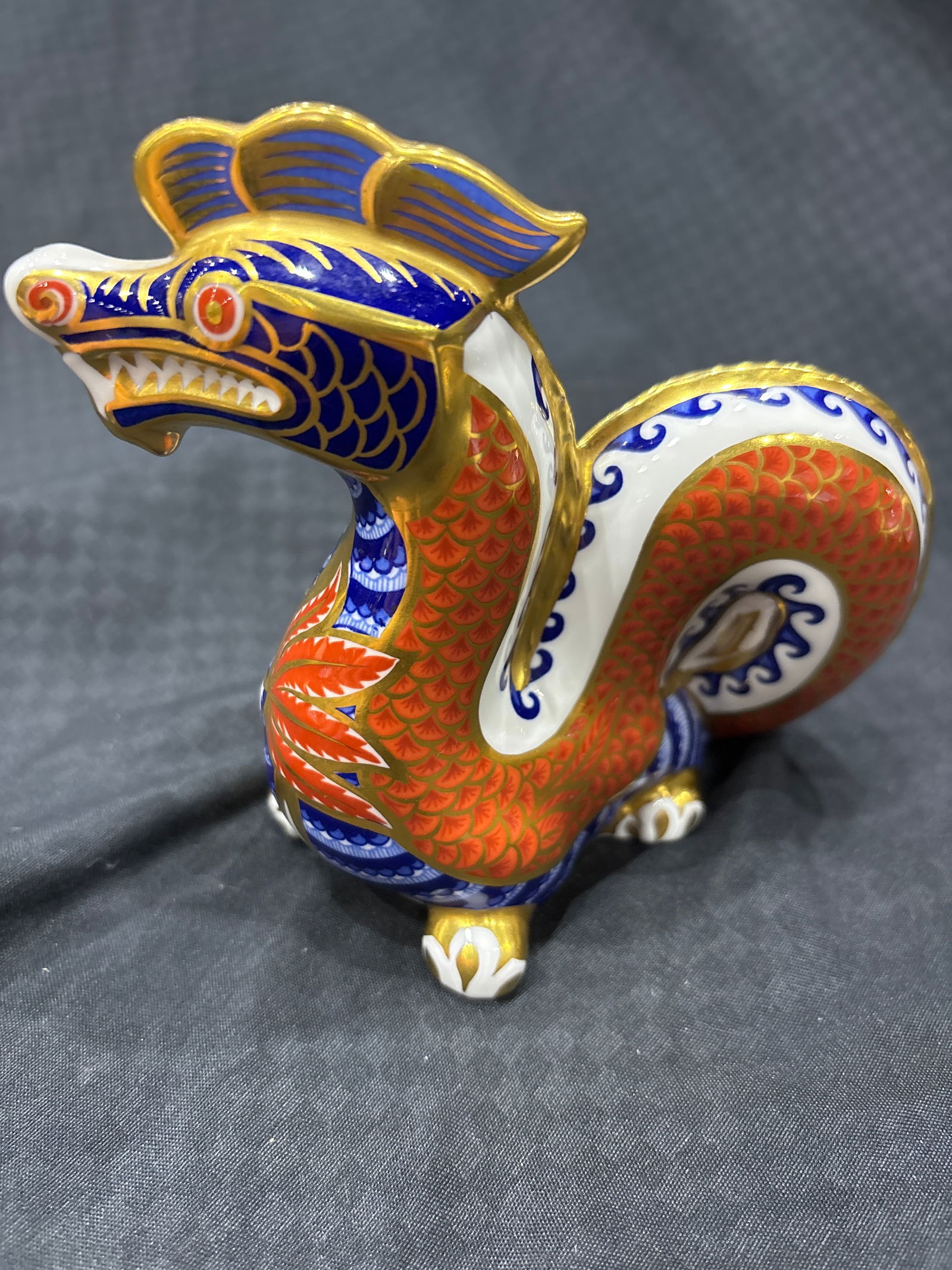 Fantastic Chinese Dragon form Royal Crown Derby 5 inch paperweight (1 of 7)
