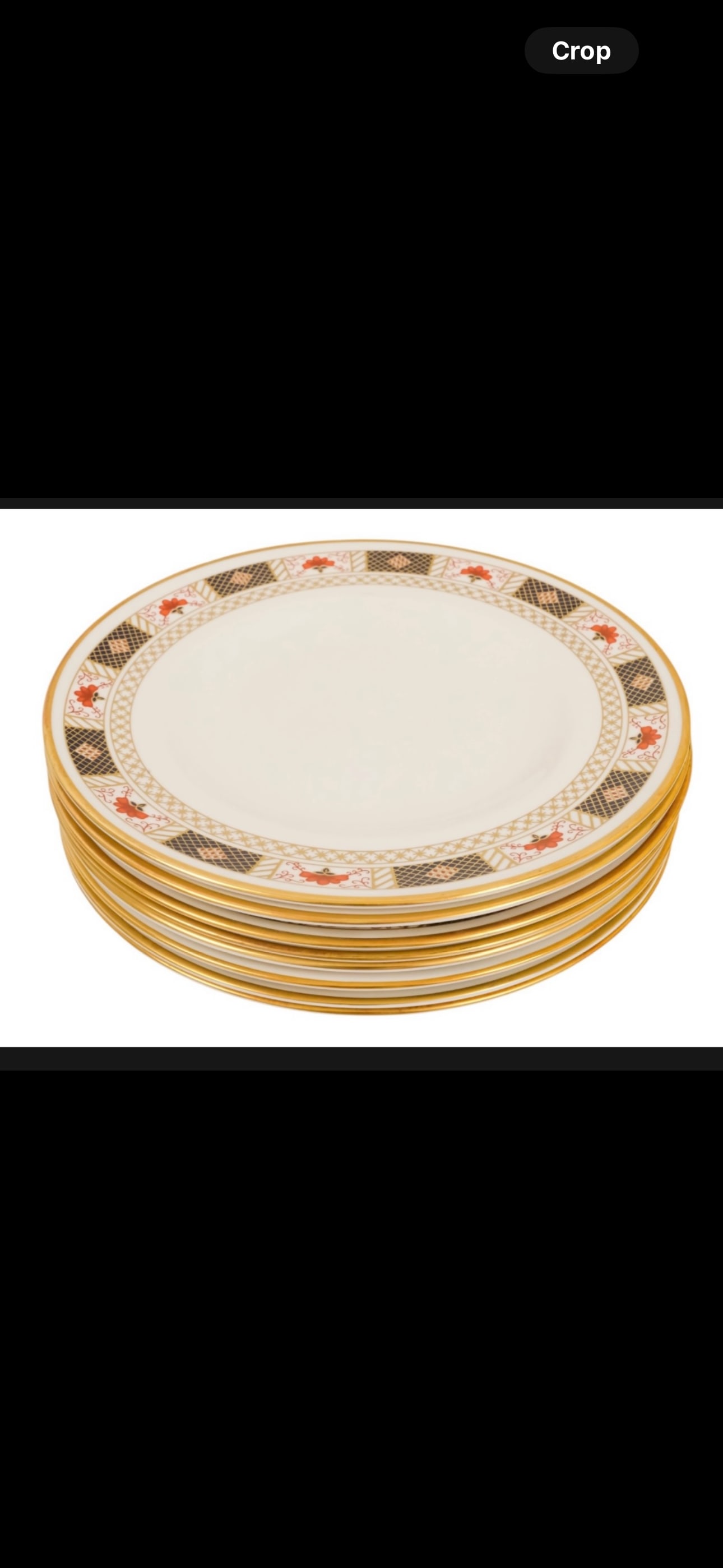 Set of eight ‘Derby Border’ A.1253 pattern Royal Crown Derby 10&1/2 inch dinner plates: Set of eight ‘Derby Border’ pattern Royal Crown Derby 10&1/2 inch dinner plates.Very good condition. First quality.