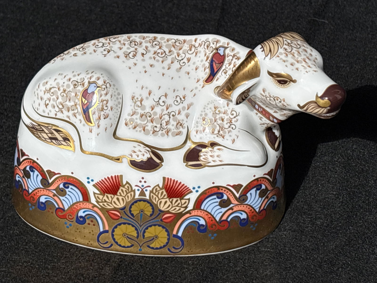 2003 Large ‘Water Buffalo’form Royal Crown Derby 7 inch paperweight (1 of 9)