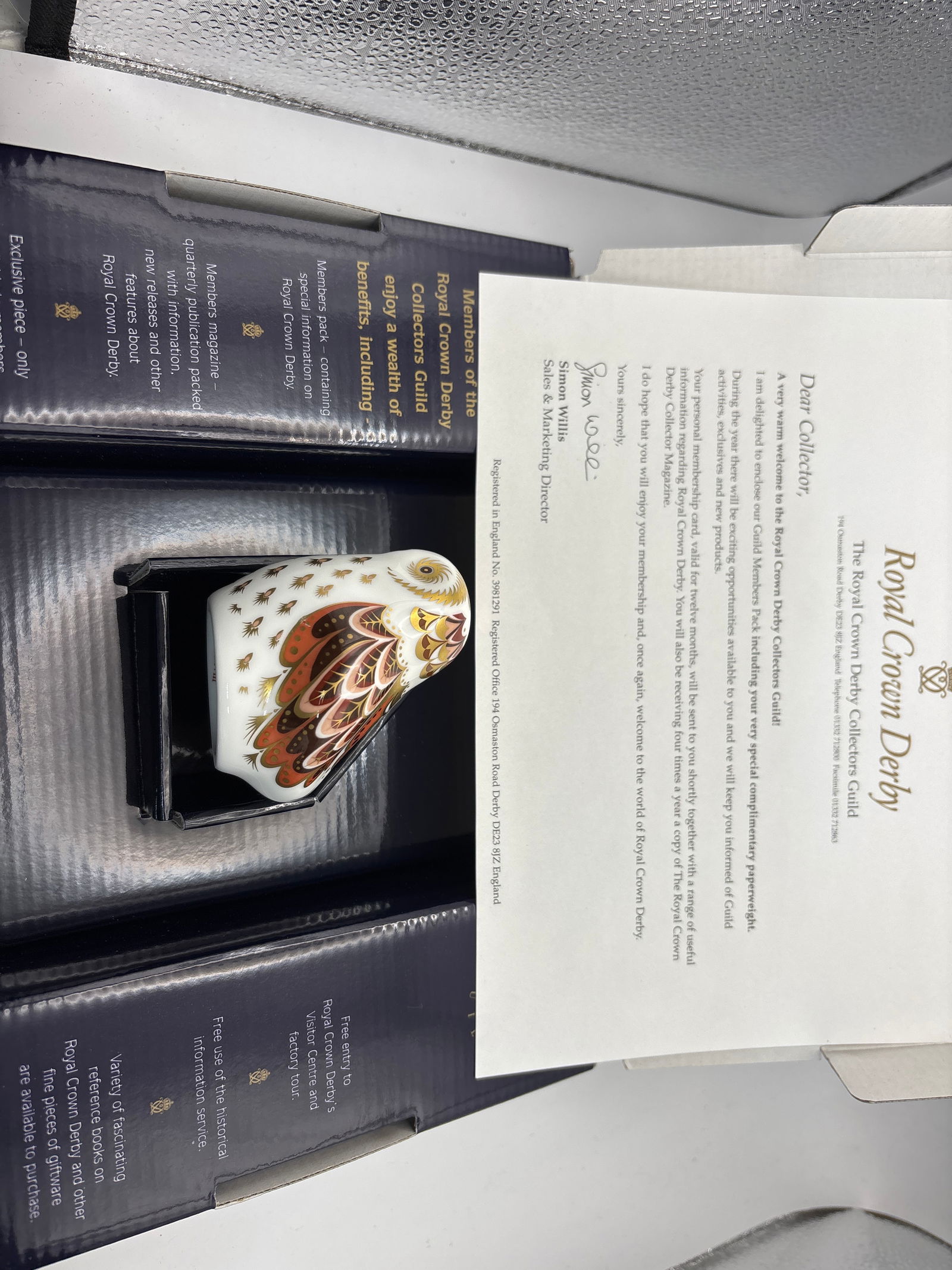 2007 Collectors Guild ‘Owlet’ Royal Crown Derby 2&1/2inch paperweight (1 of 5)