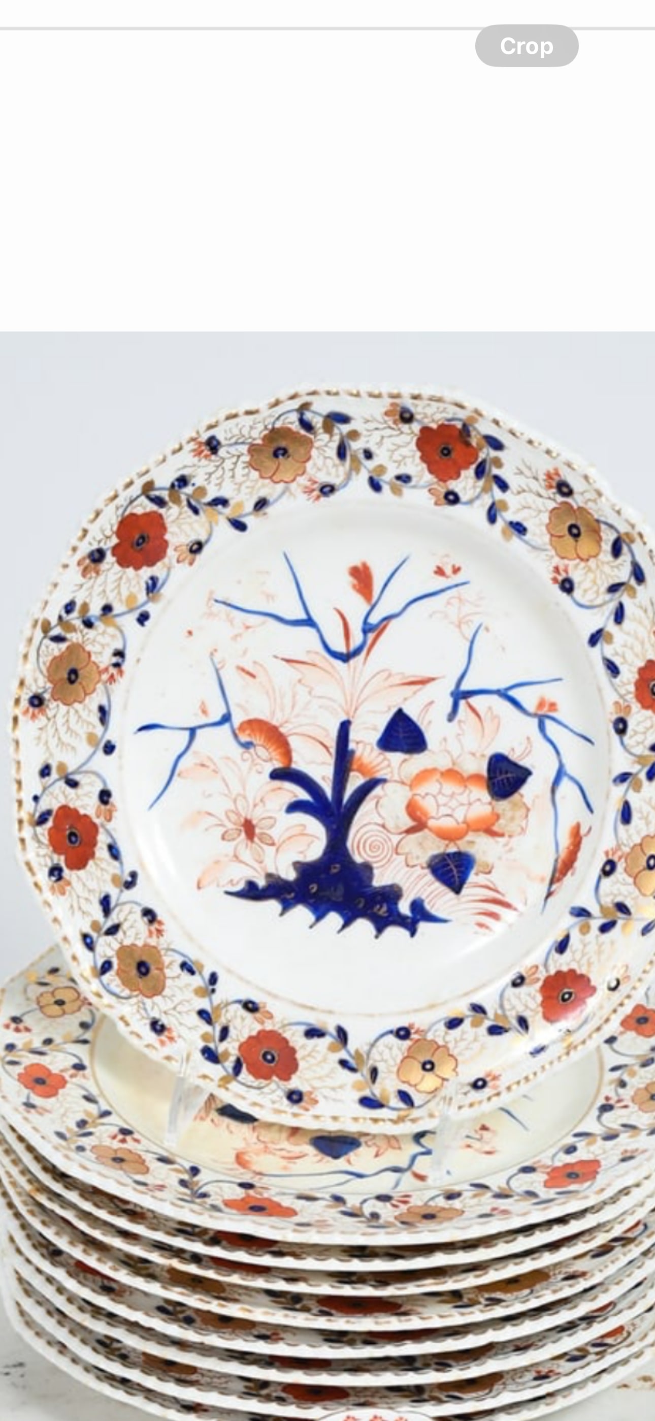 Set of 9 Tiffany & Co Royal Crown Derby Asian Rose shaped edge 10&1/2 dinner plates: Set of 9 Tiffany & Co Royal Crown Derby Asian Rose shaped edge 10&1/2 dinner plates. Good condition