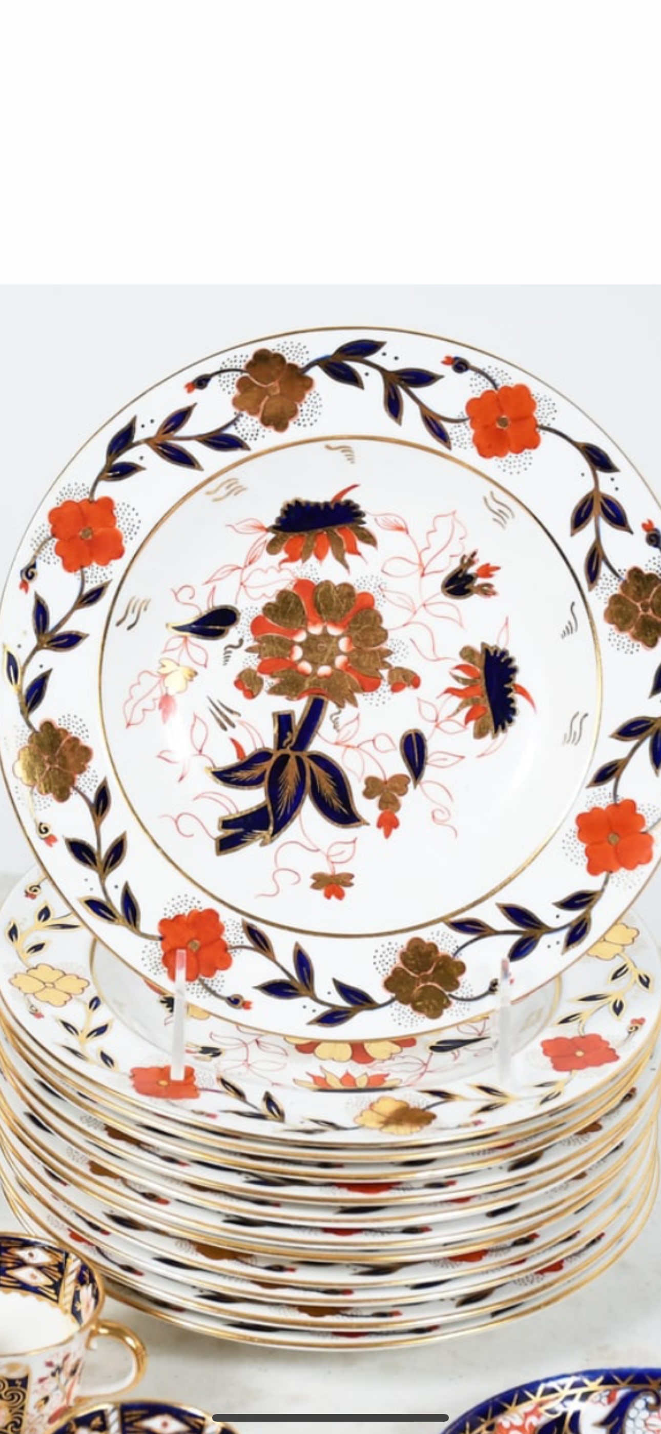 Set of 12 Tiffany & Co Royal Crown Derby Asian Rose 9&1/4 plates (1 of 2)