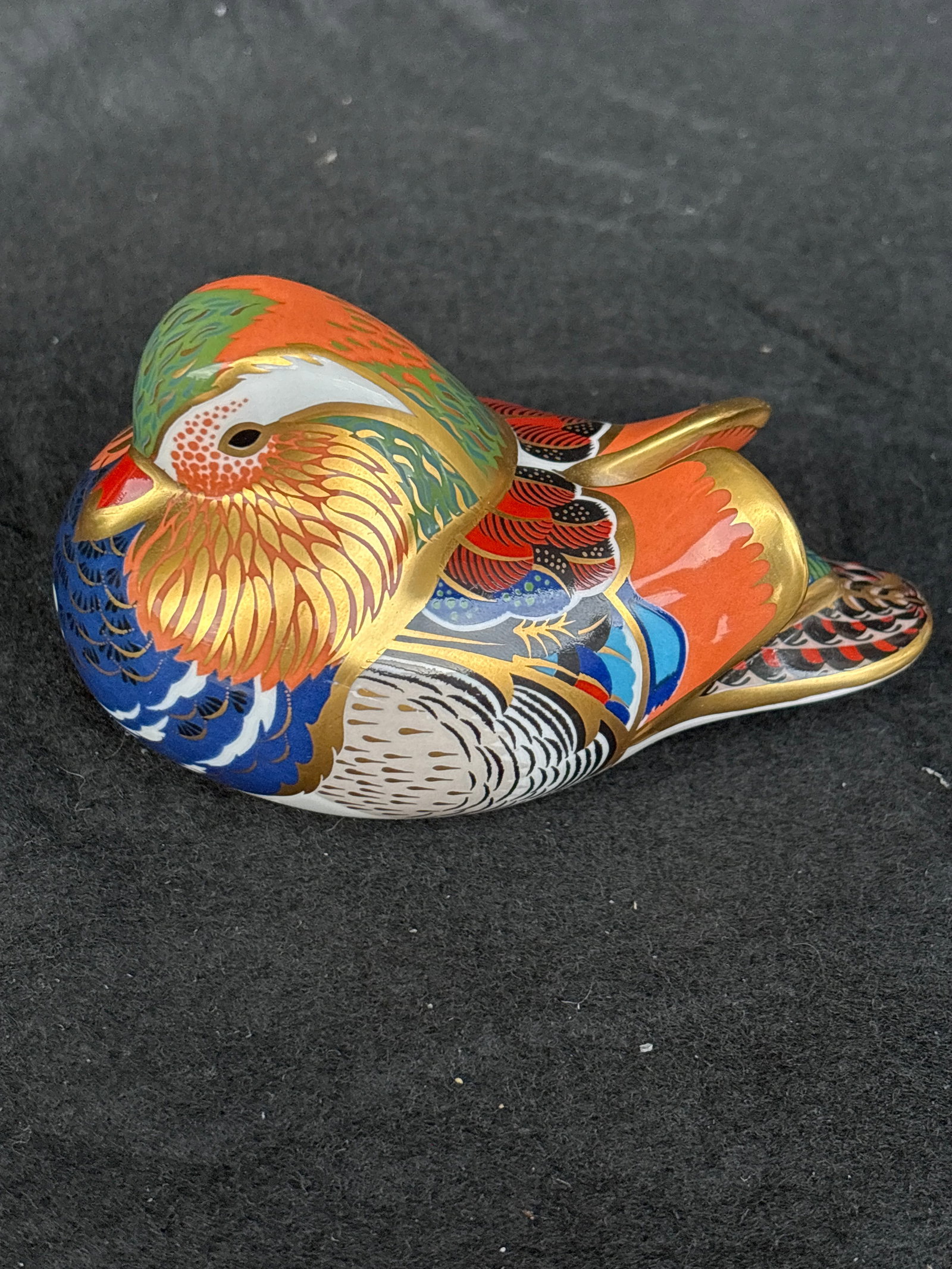 Mandarin Duck Royal Crown Derby 4 inch paperweight: Mandarin duck Royal Crown Derby paperweight.Very good condition.