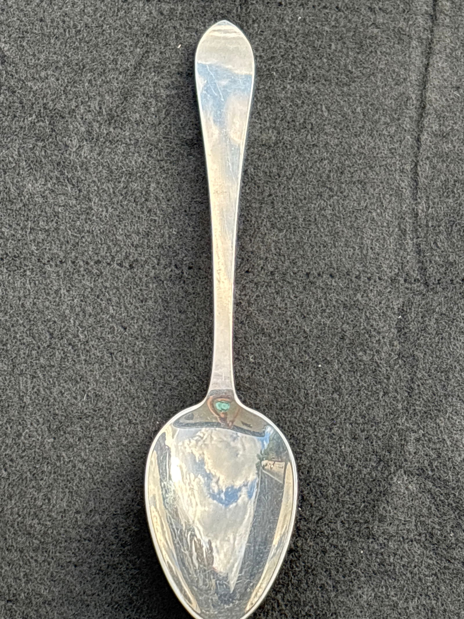 Large antique Tiffany & Co. Sterling 8&3/4 inches serving spoon; 106 grams (1 of 8)