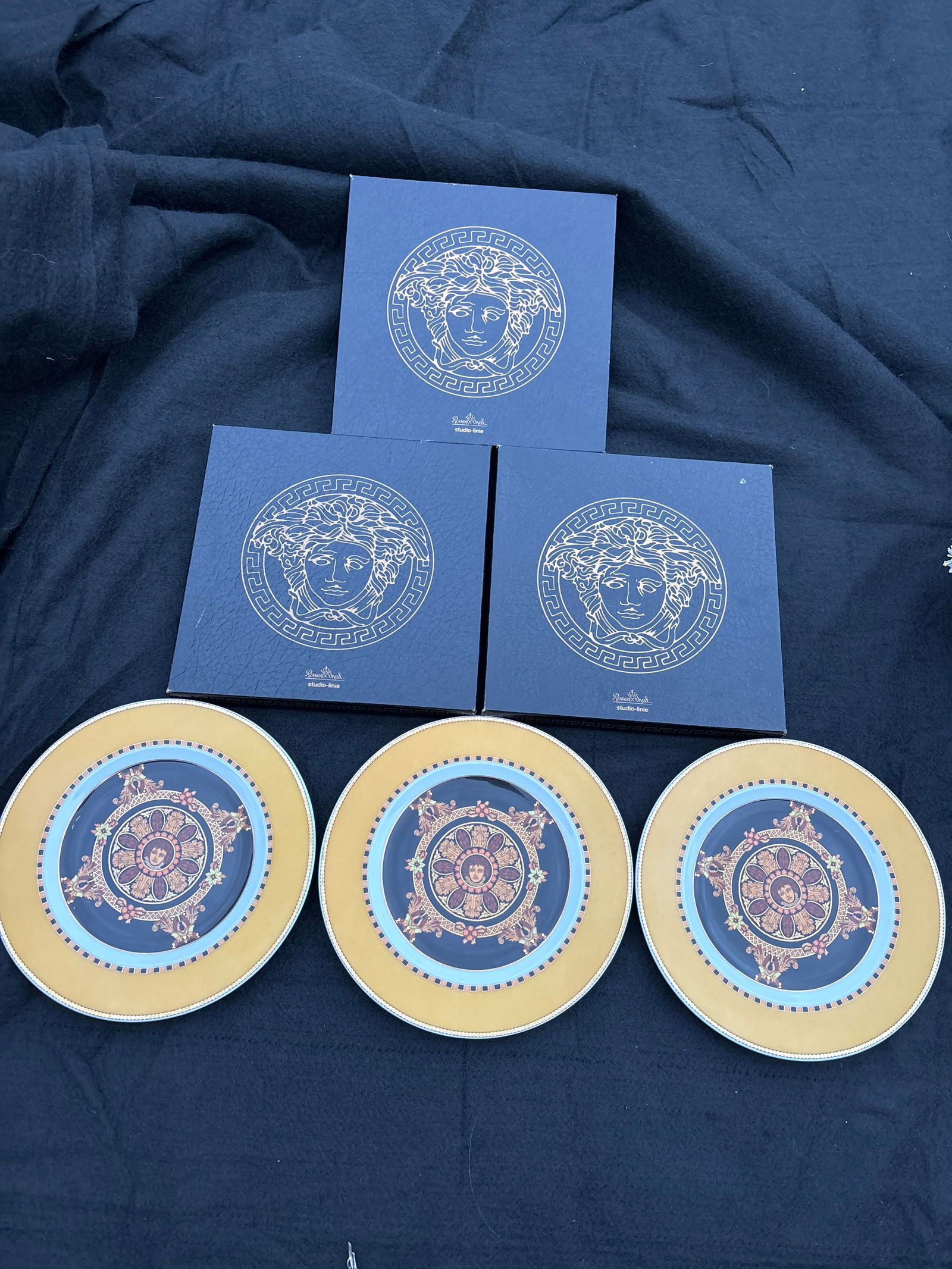 Three matching Rosenthal Versace Barocco 7&1/4 inch plates (1 of 7)