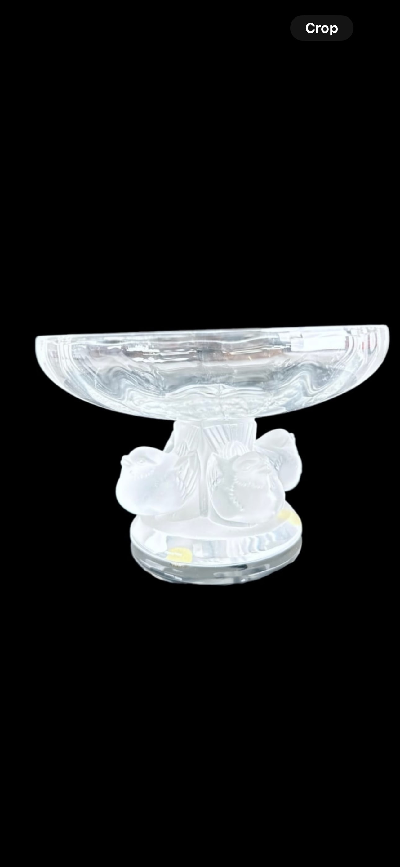 Signed Lalique French ‘Nogent’ bird form crystal 5.5 inch sculpture in box (1 of 6)