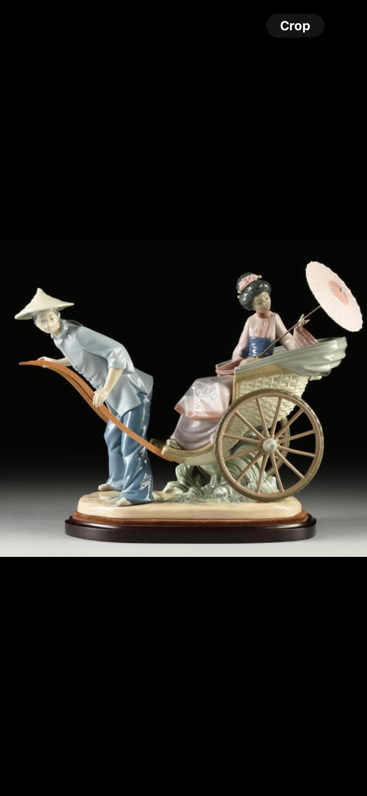 Large 12&1/4 inch Original Lladro Spanish porcelain figurine ‘A Rickshaw Ride ‘ (1 of 7)
