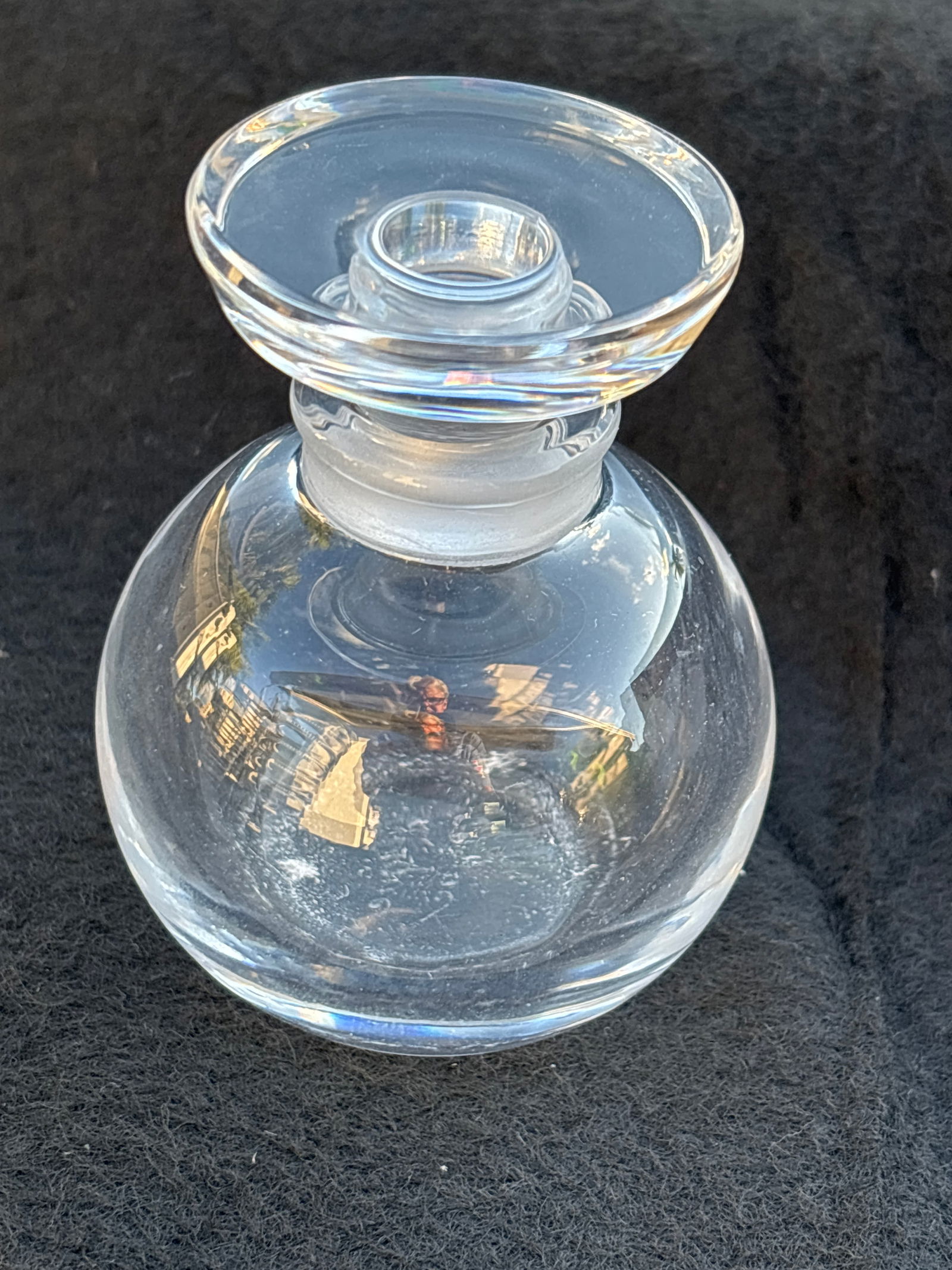 Original signed Lalique Fine French crystal 2x3inch perfume bottle (1 of 4)
