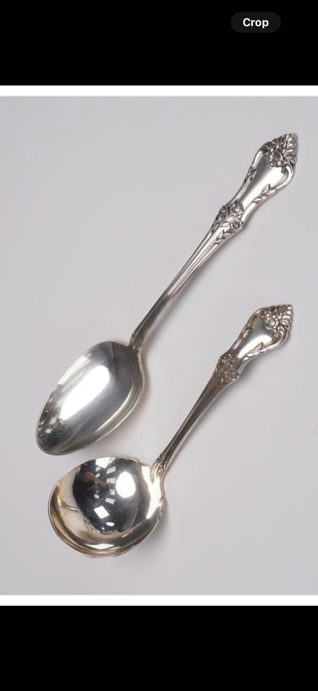 two serving pieces Oneida Sterling silver Afterglow pattern ; 4 Troy ounces (1 of 6)