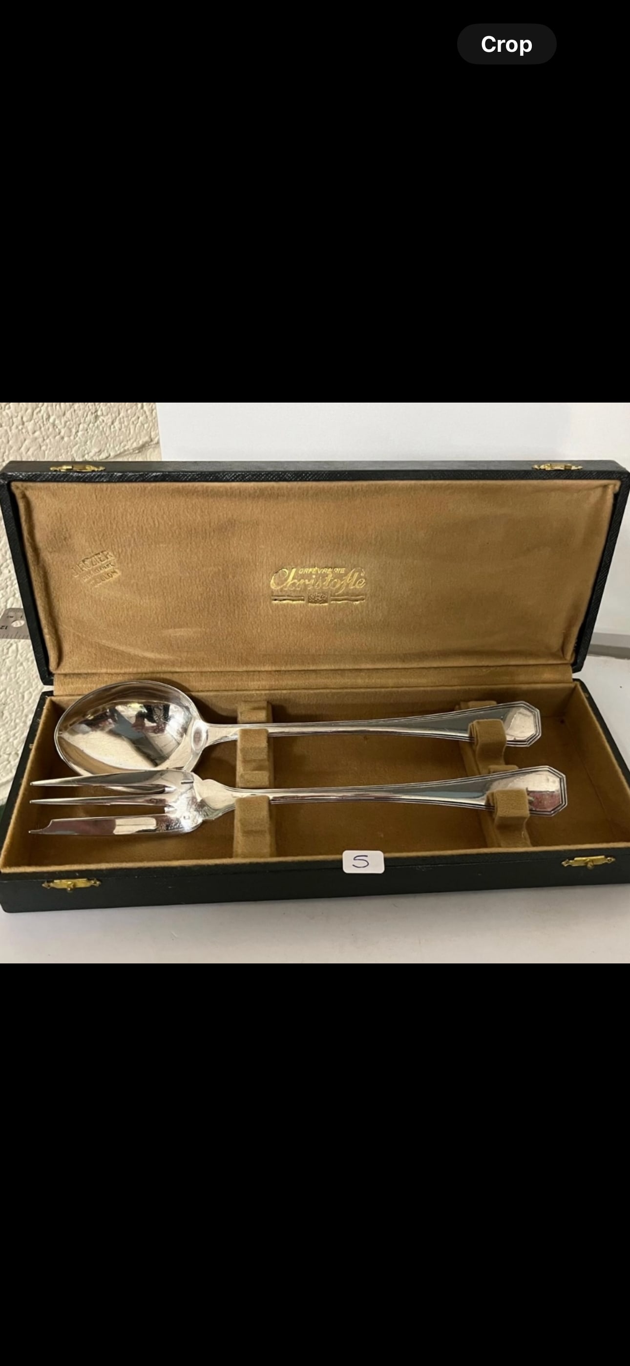 2 piece VINTAGE CASED CHRISTOFLE SILVER PLATE FISH SERVING 10 inch SET (1 of 7)